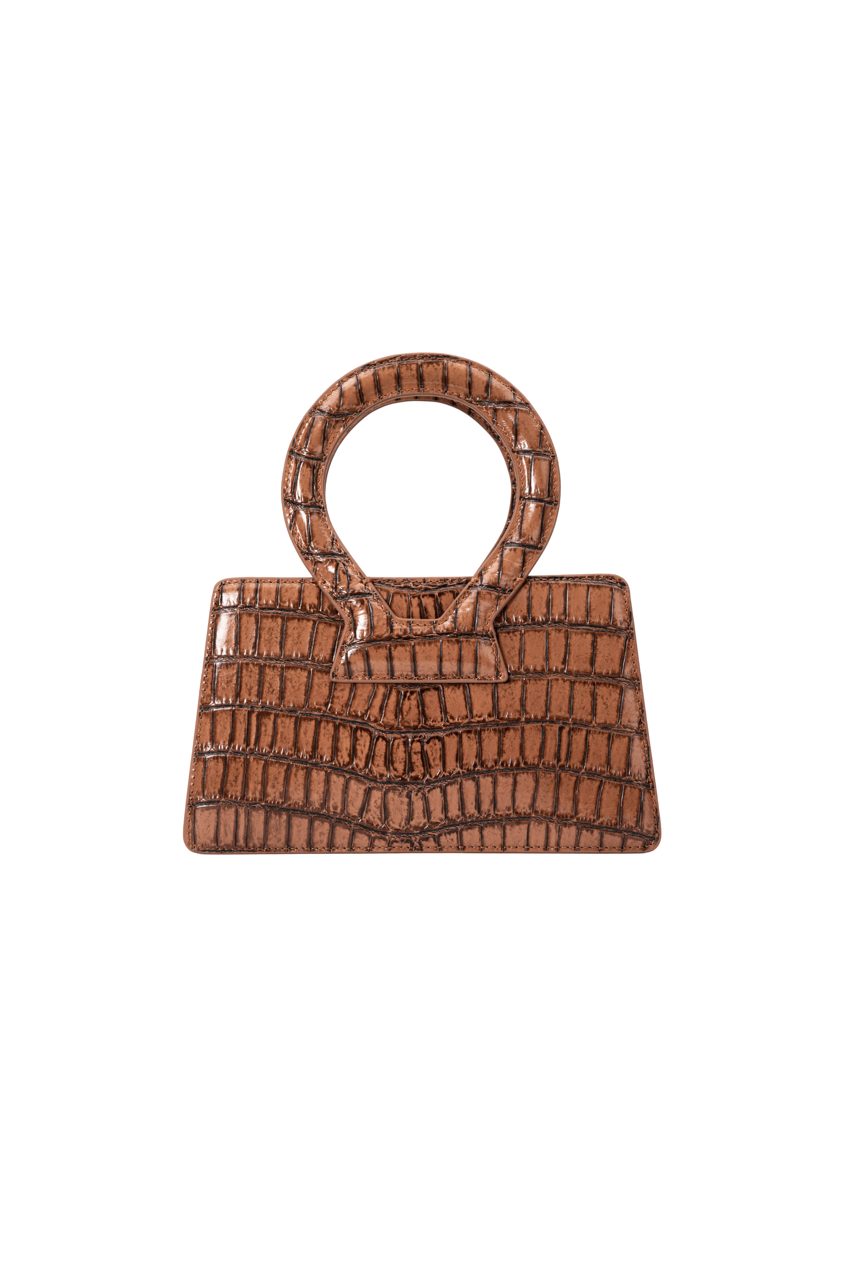 Ana Small Brown Croc Bag