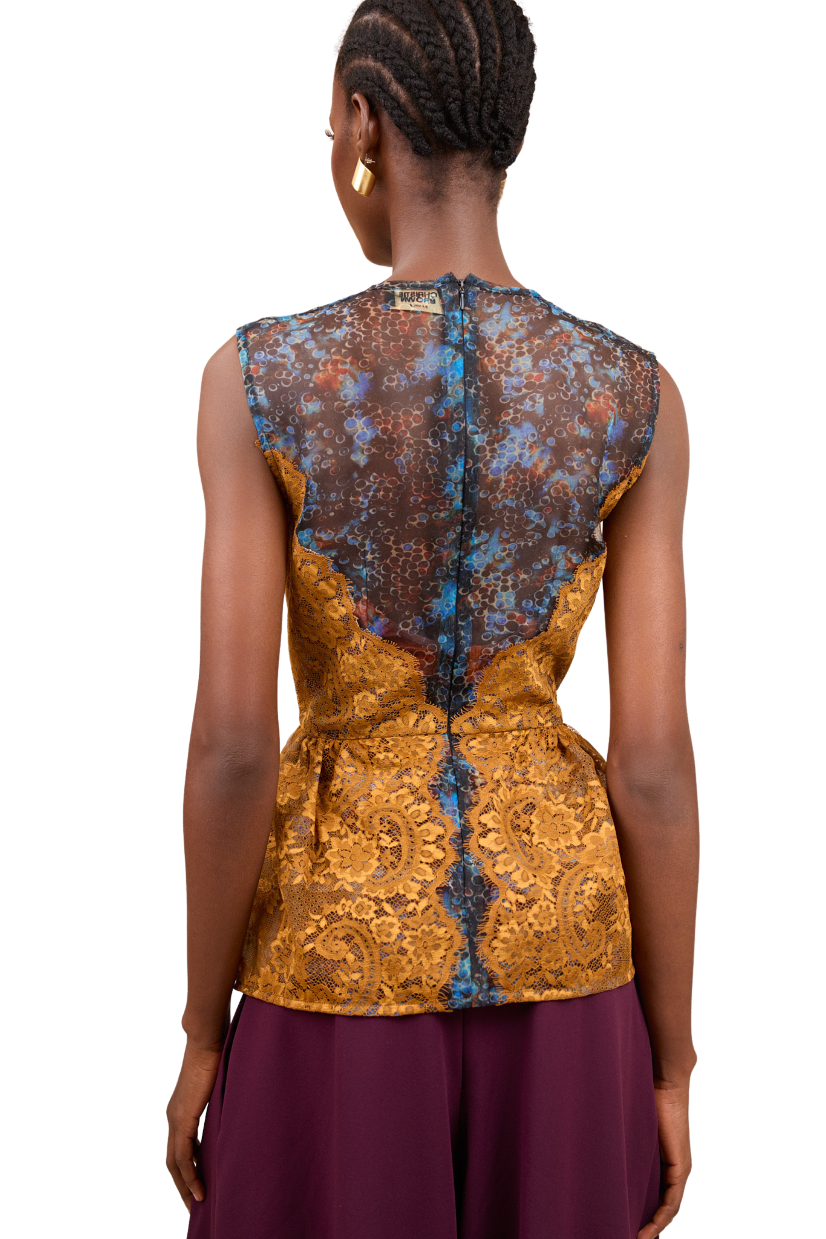 CHRISTIE BROWN x McMullen Neeta Rust Peplum Top