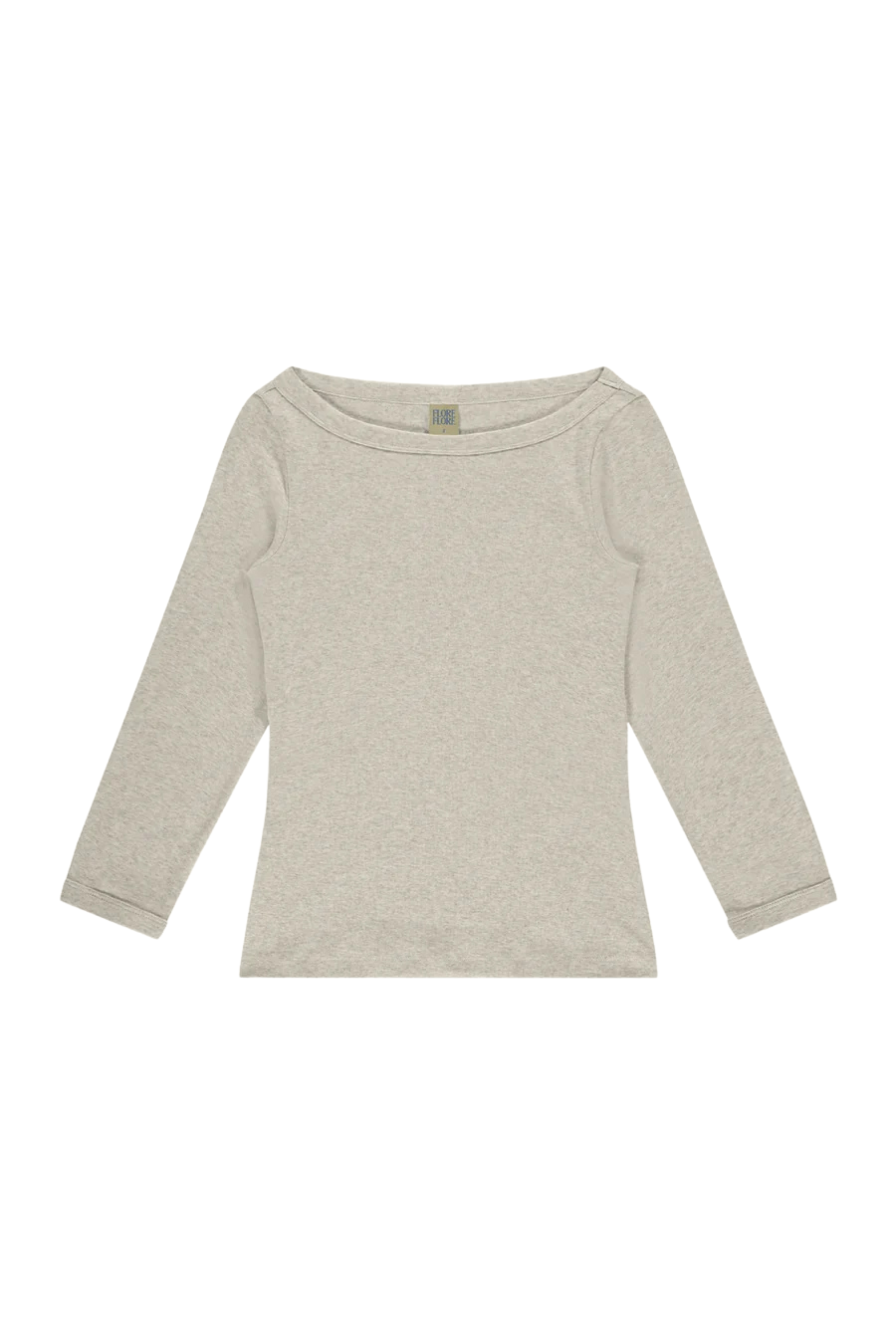 FLORE FLORE Steffi Boatneck Tee in Heather Grey