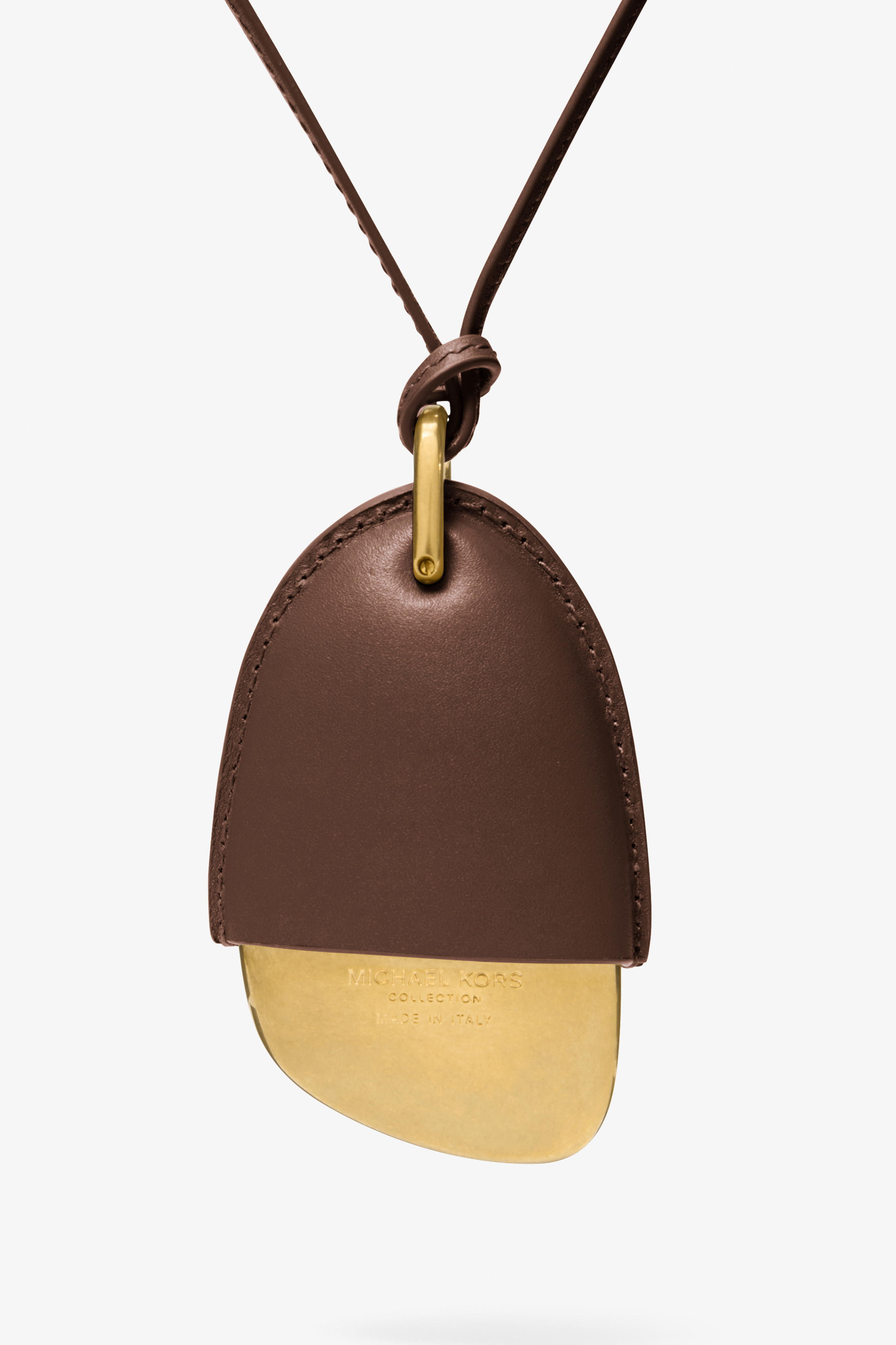 Stone Pendant Necklace With Leather Cover