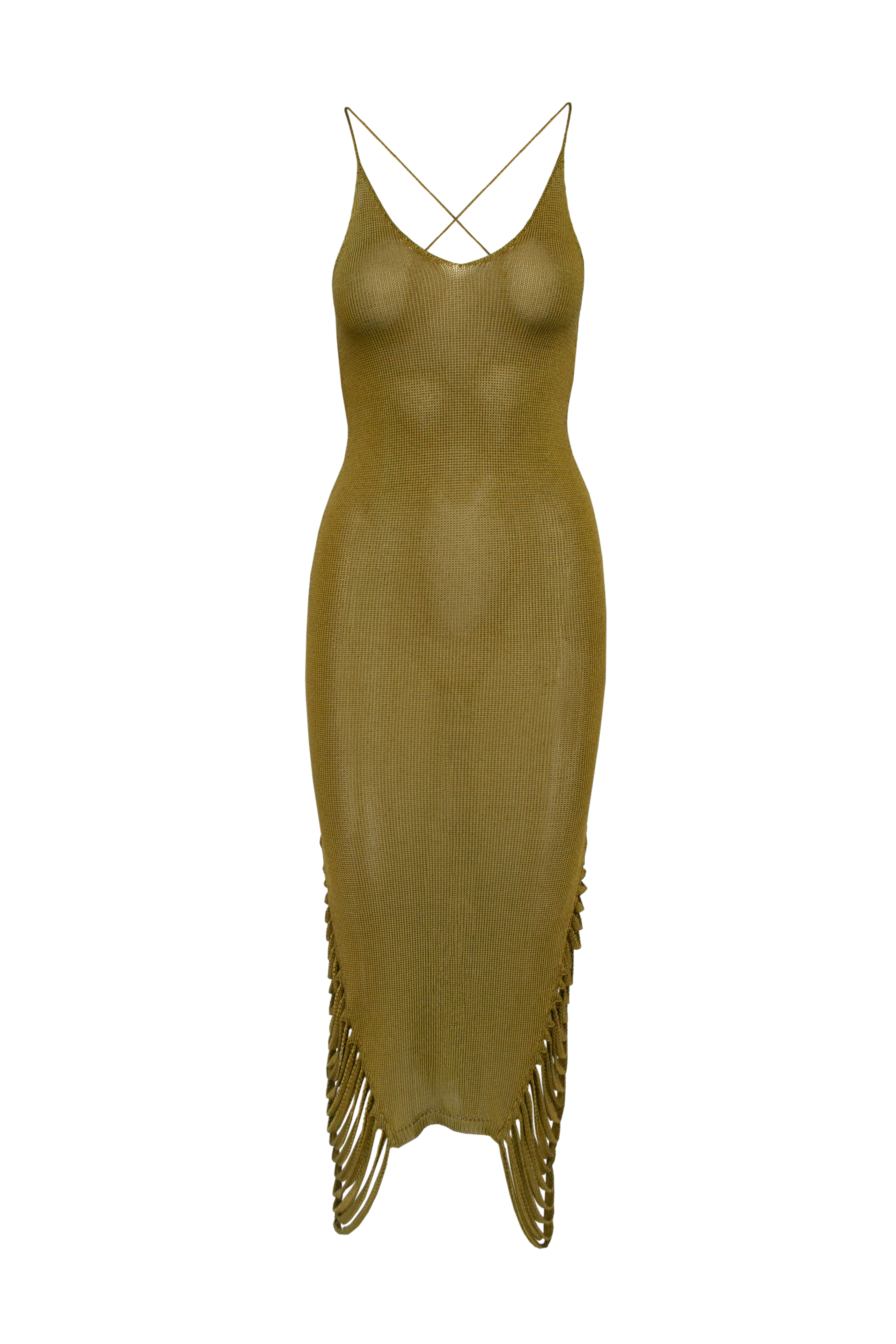 Stalactite Gold Slip Dress