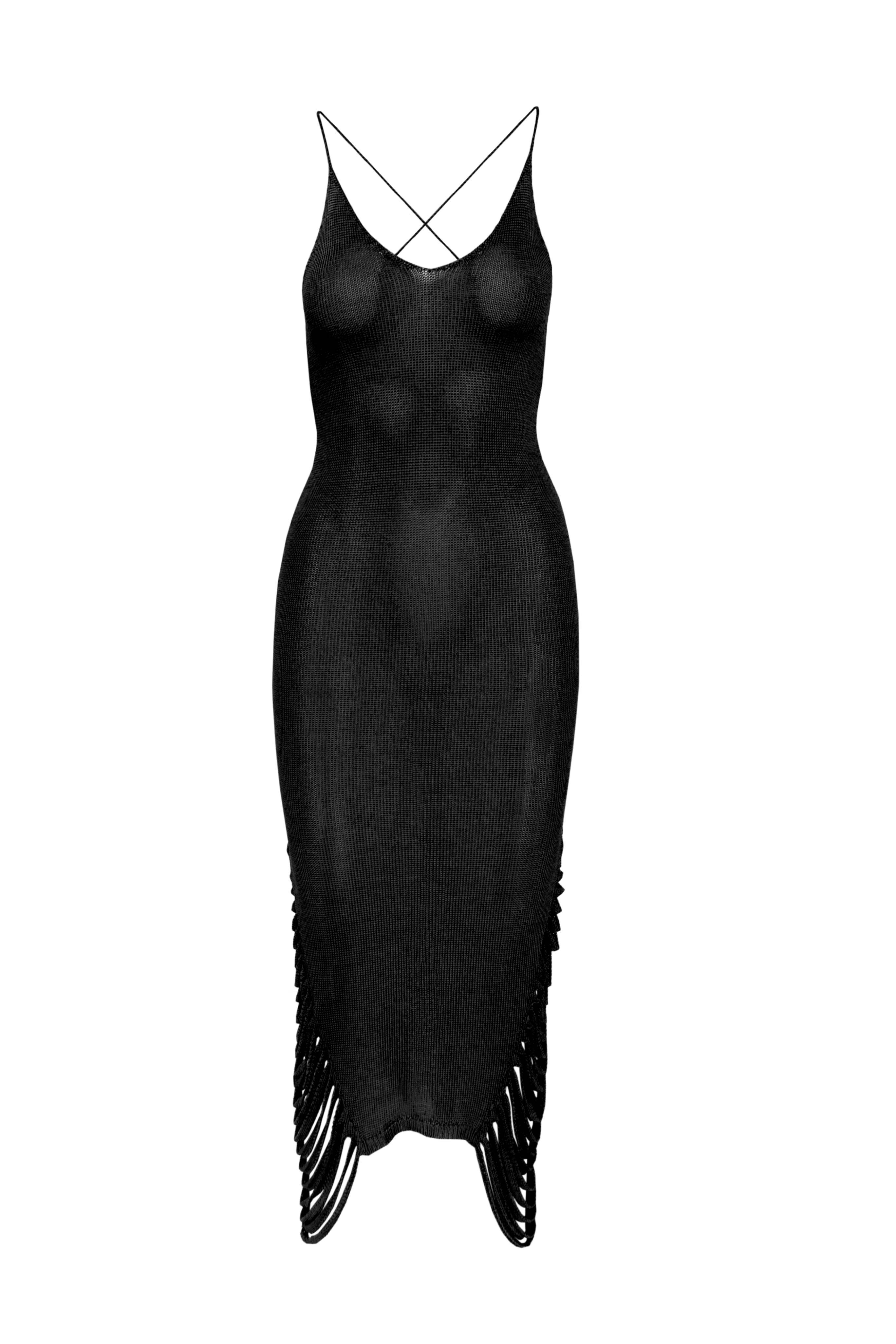 Stalactite Black Slip Dress