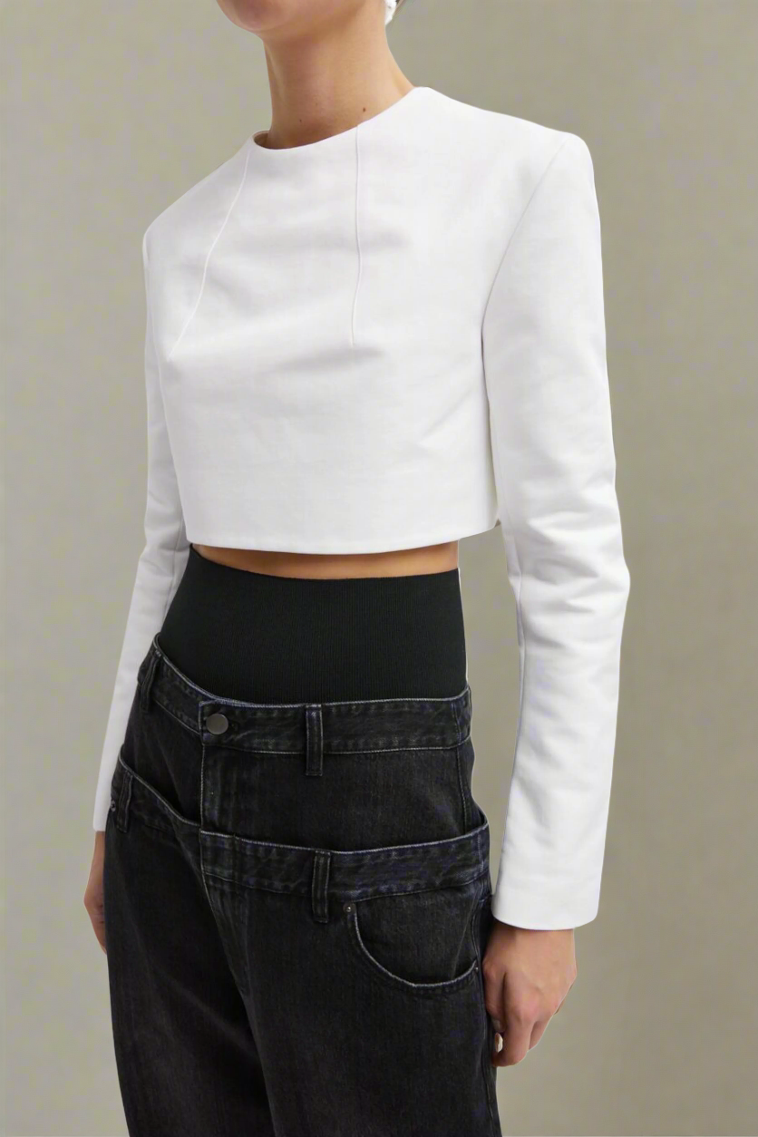 TIBI Ribbed Cumberbund Belt