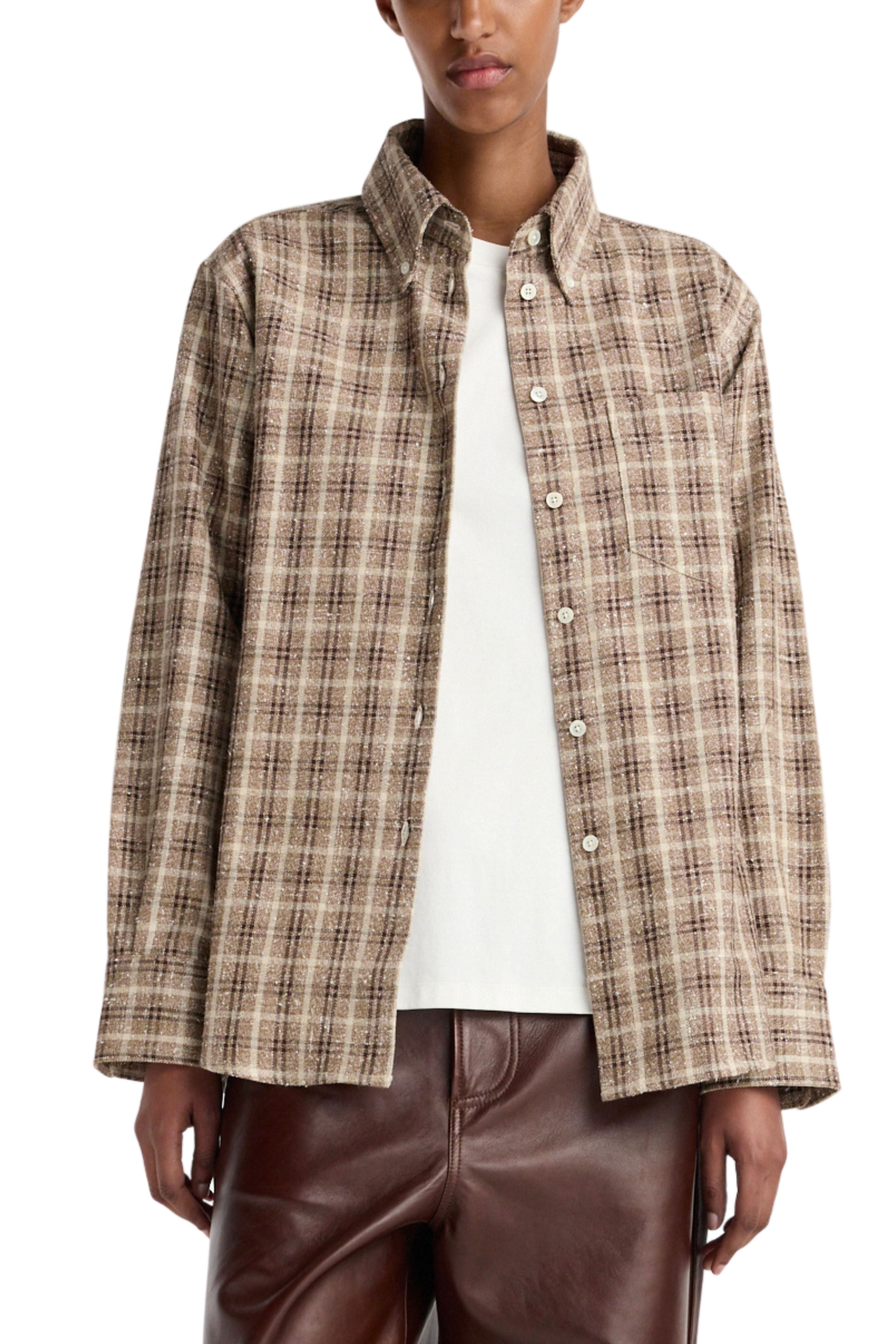 Oxford bouclé check shirt