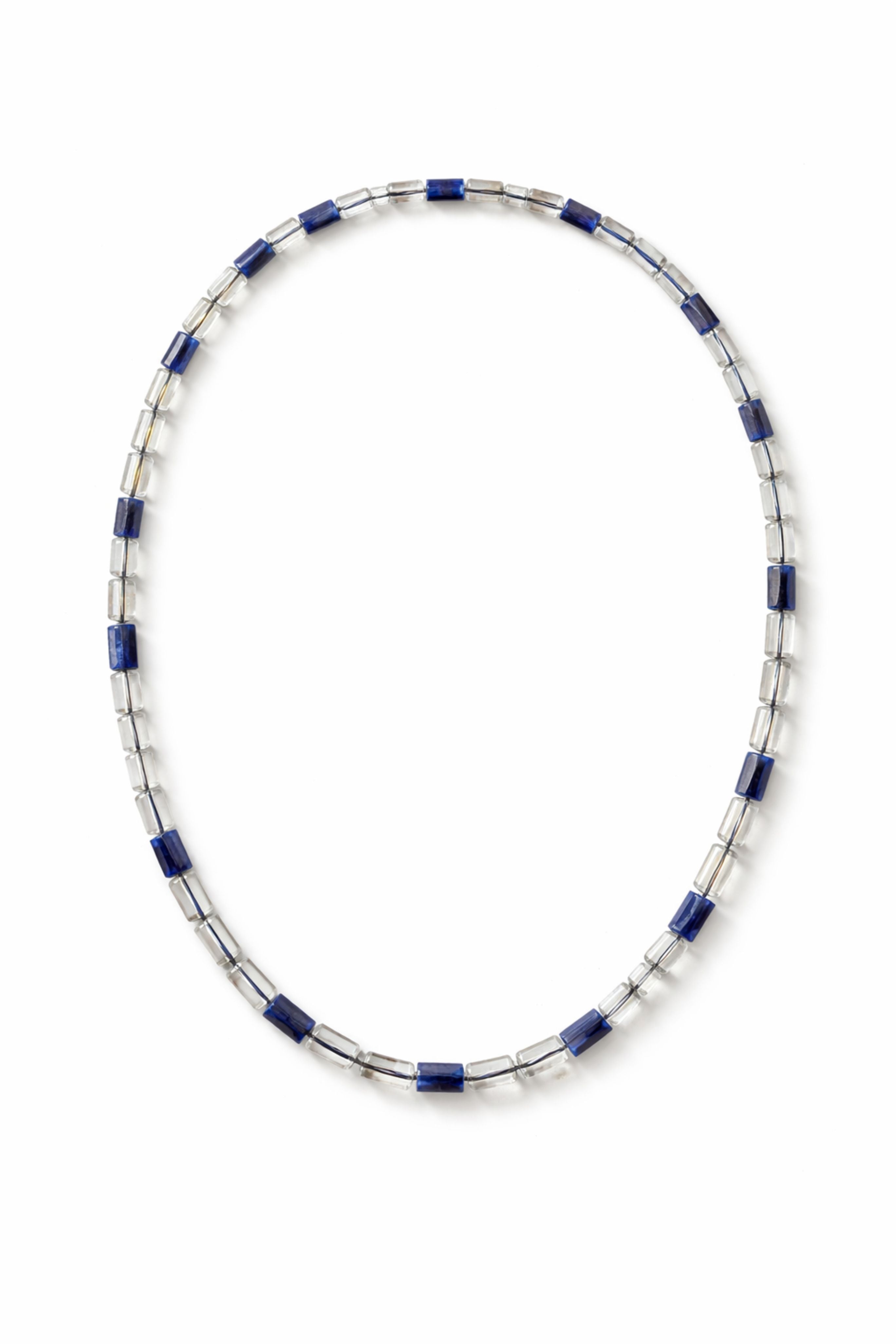 Long Ribbon Necklace - Blue