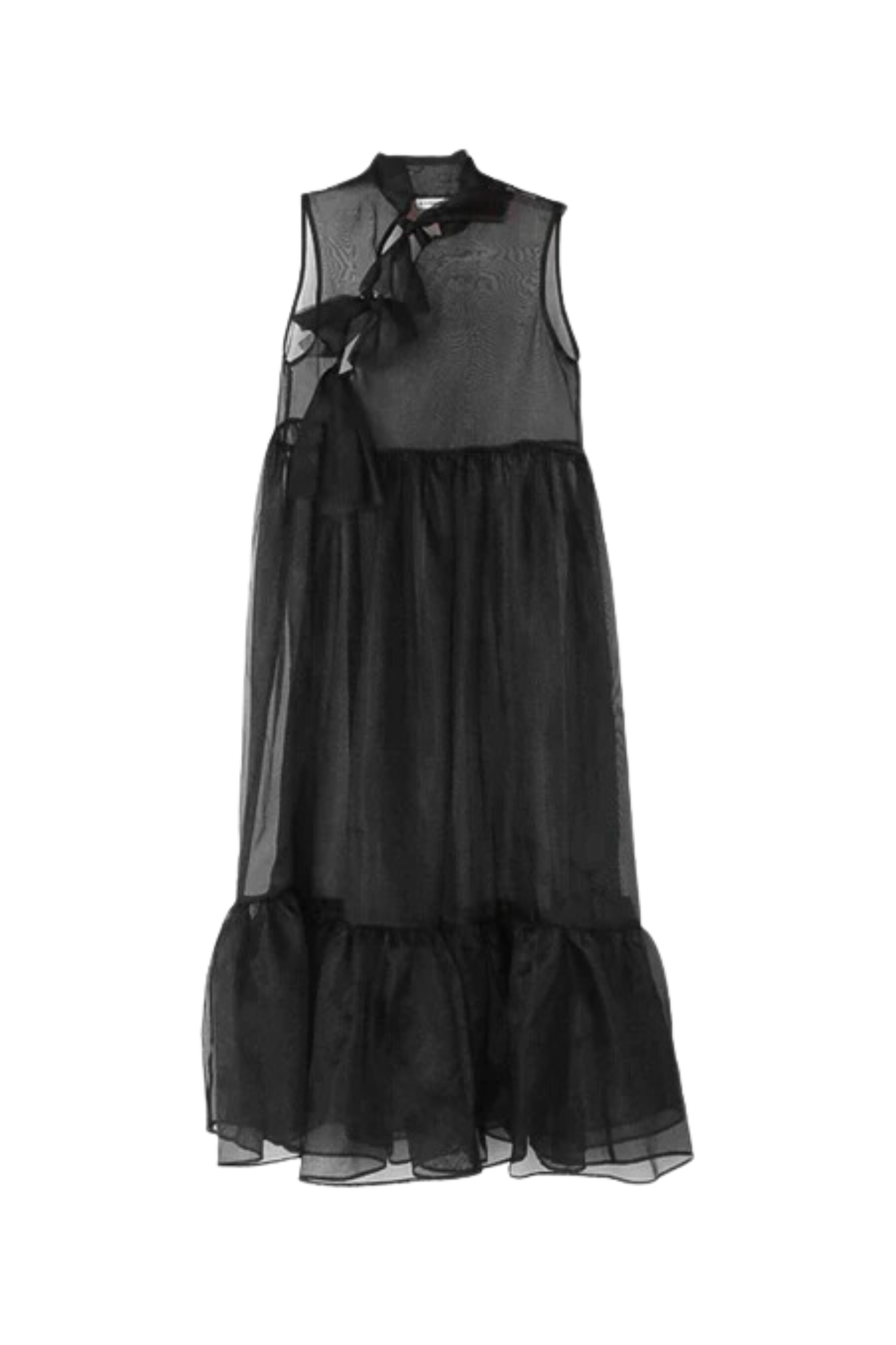 KAMPERETT Mae Silk Organza Dress in Black