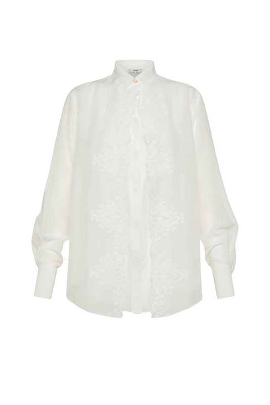 Embroidered Voile Shirt