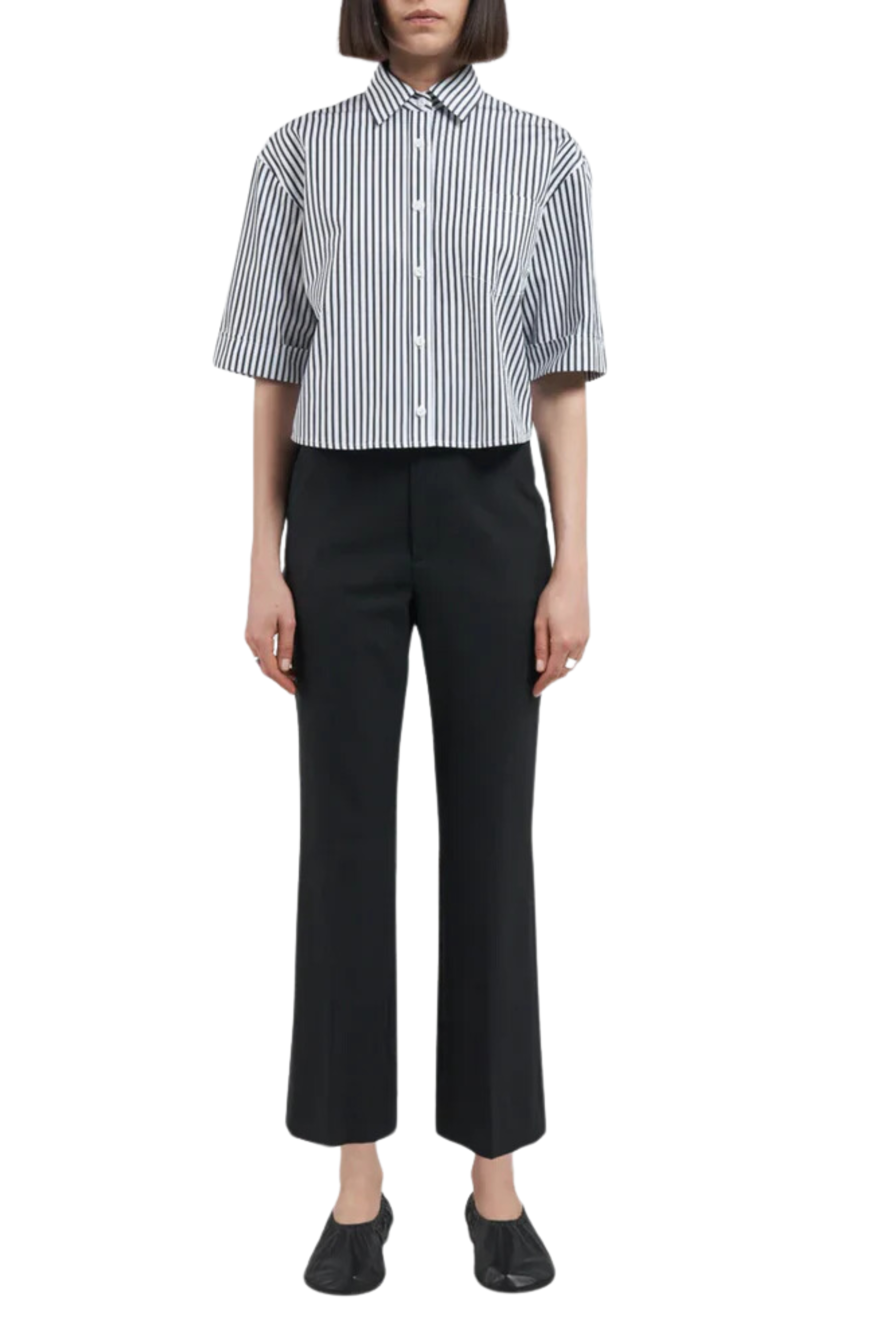 High Waisted Crop Trouser