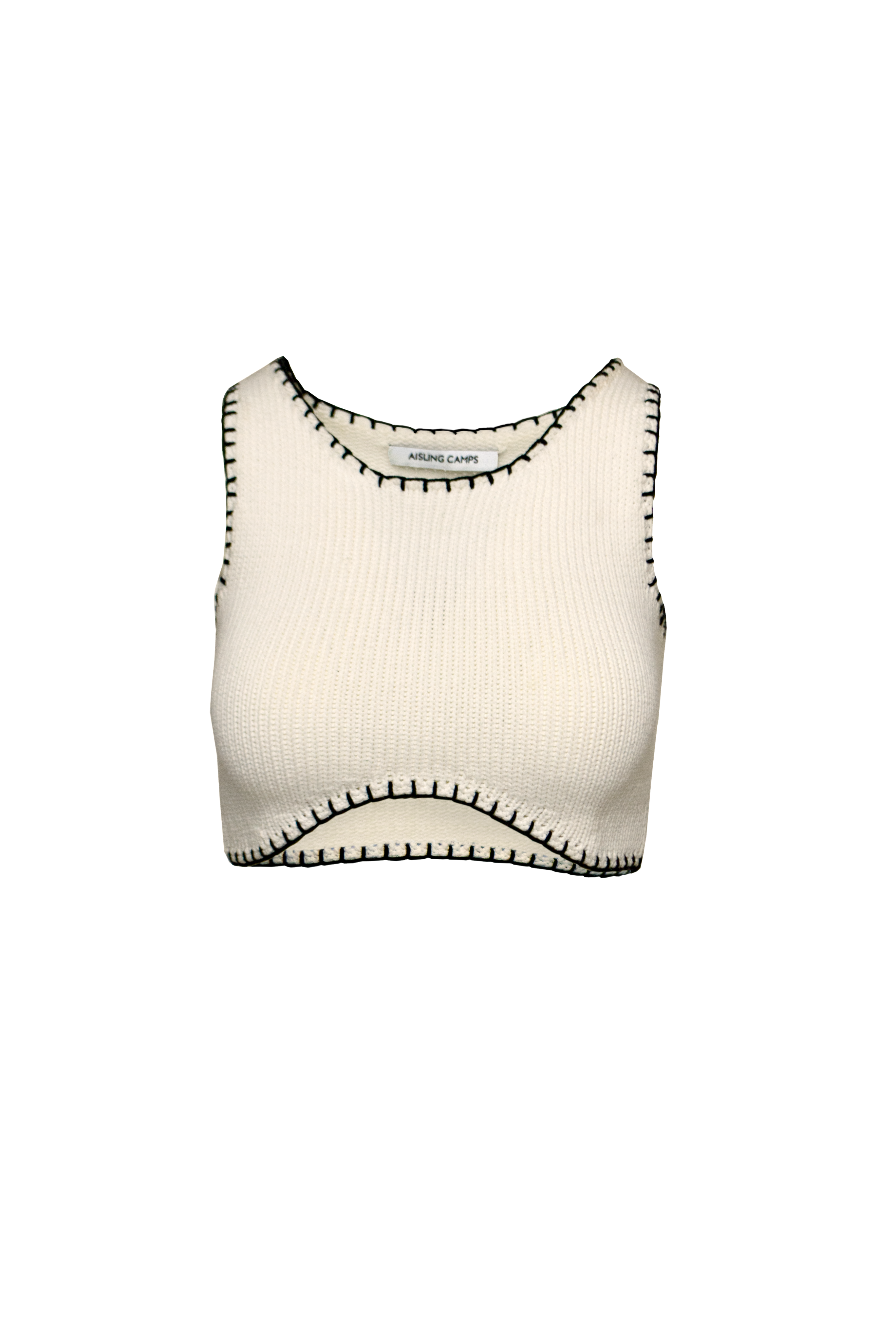 Blanket Stitch Ivory Top