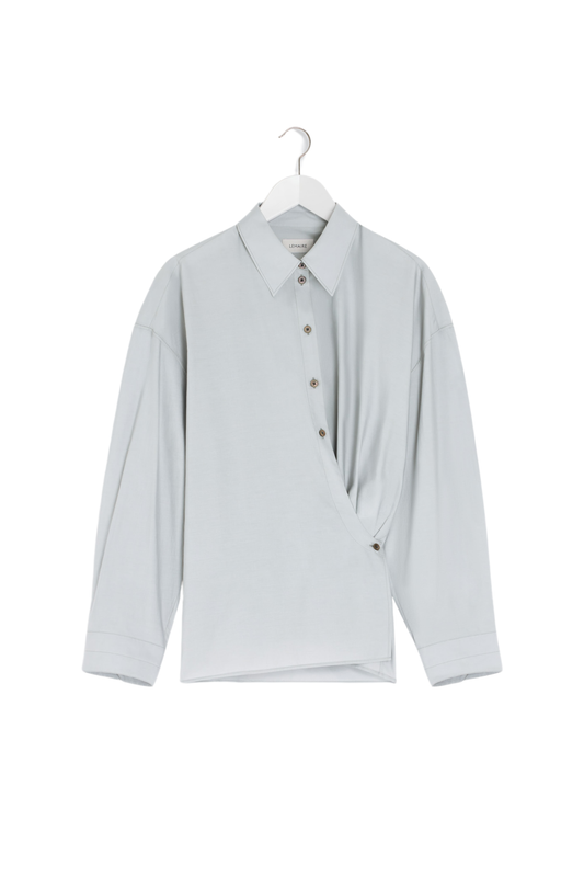 Straight Collar Twisted Shirt