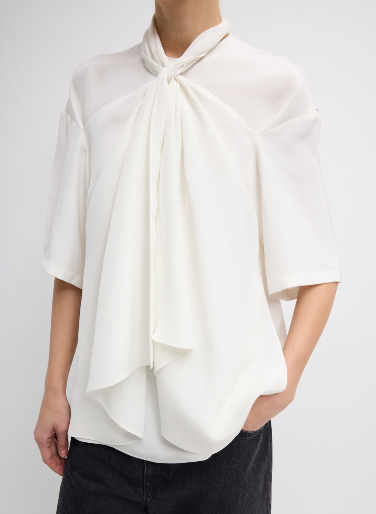 4 PLY SILK TIE FRONT TOP