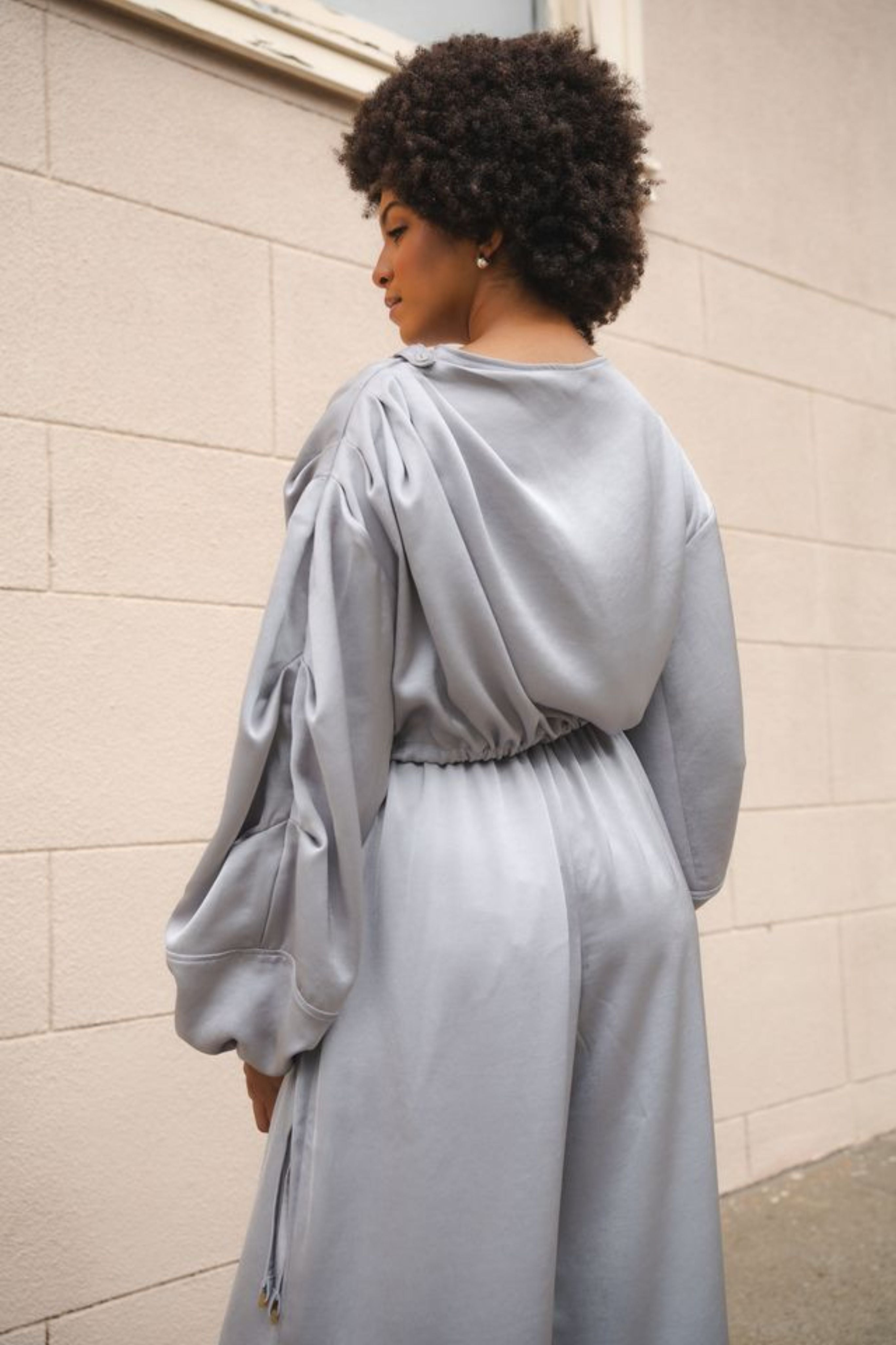 Wide Leg Trousers Pants in Grey