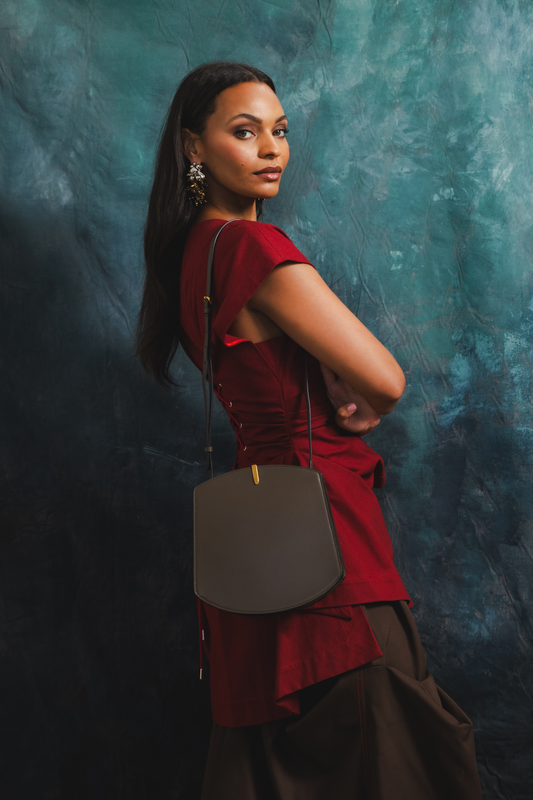 The Florence Crossbody in Smooth Calf Leather - Mink