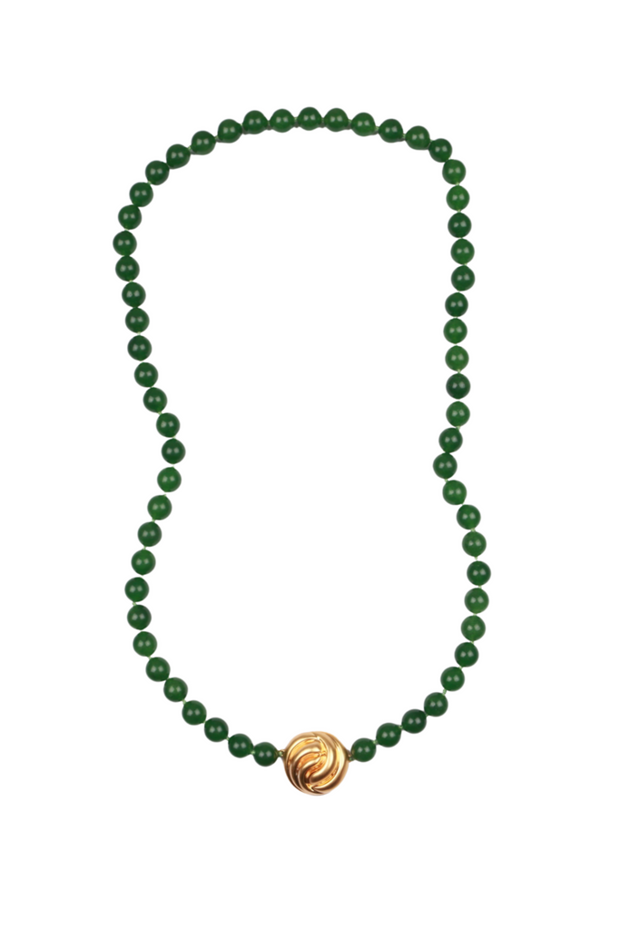 Eloise necklace in green and gold