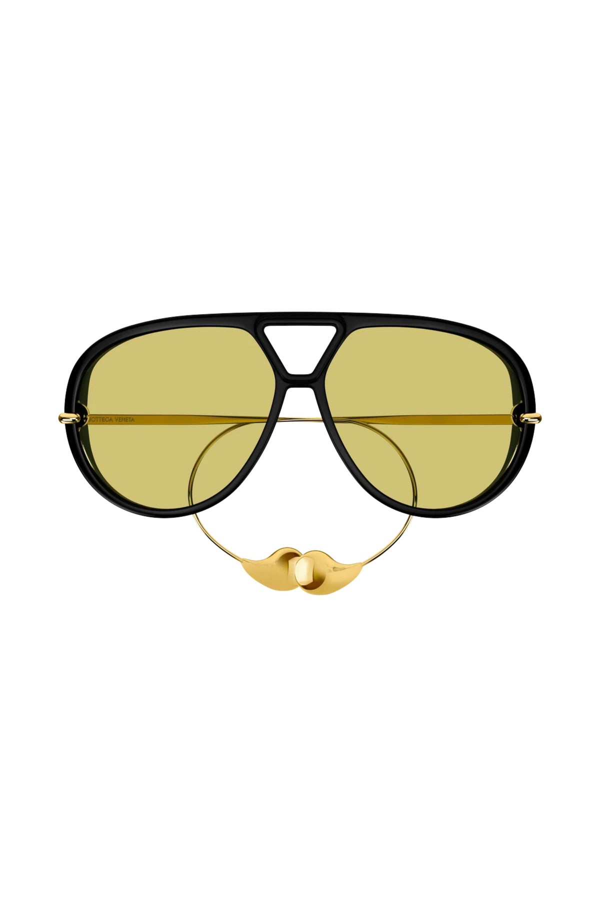 Drop Aviator Sunglasses in Black/Yellow/Gold