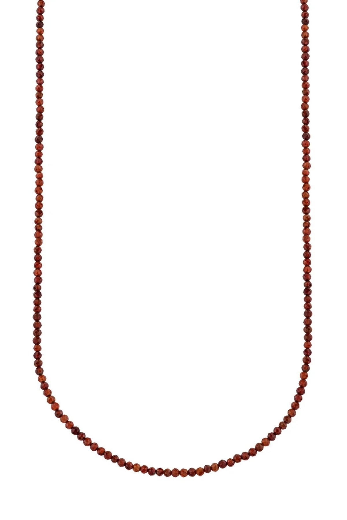 Petite Garnet Beaded Necklace
