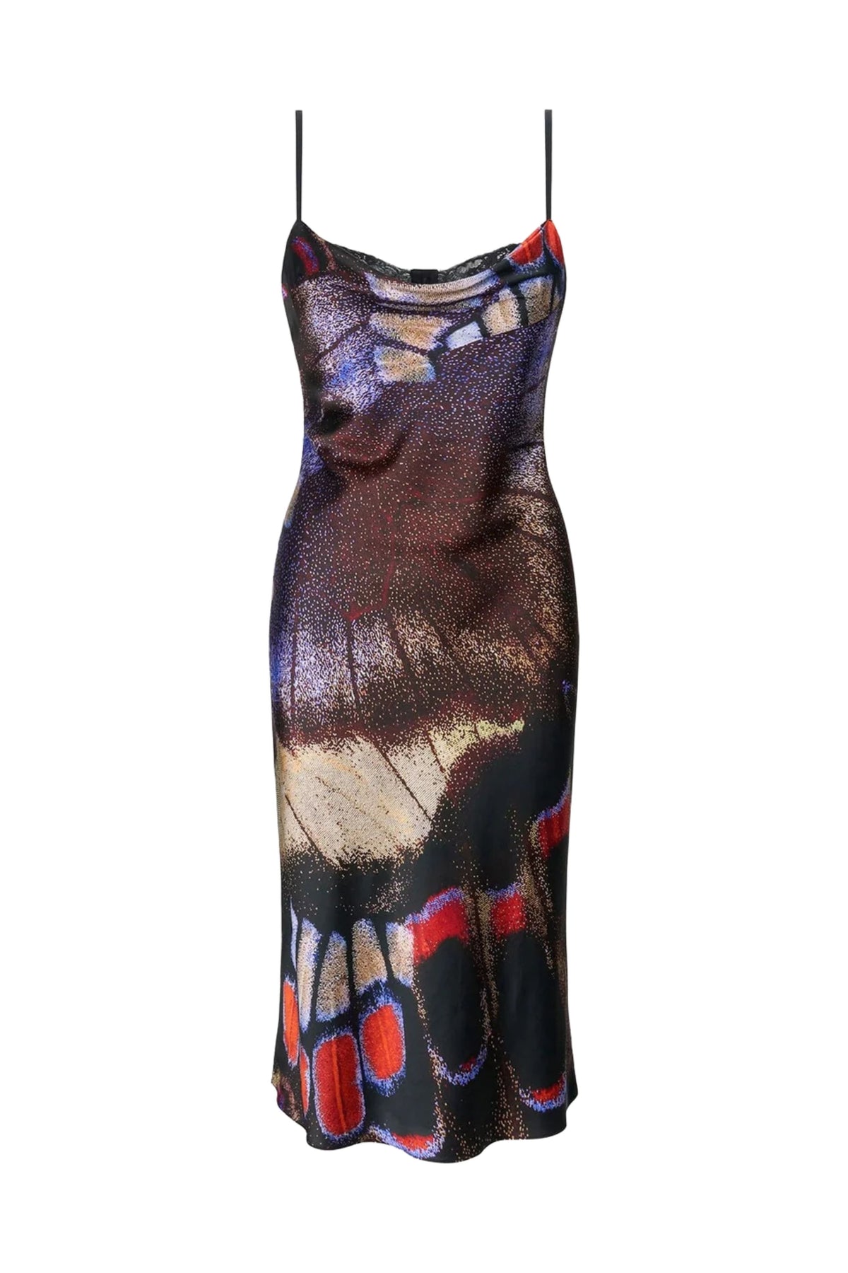 Evangeline Silk Midi Dress - Butterfly Fuchsia
