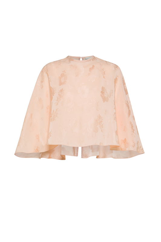 Fluid Bouquet Jacquard Cape