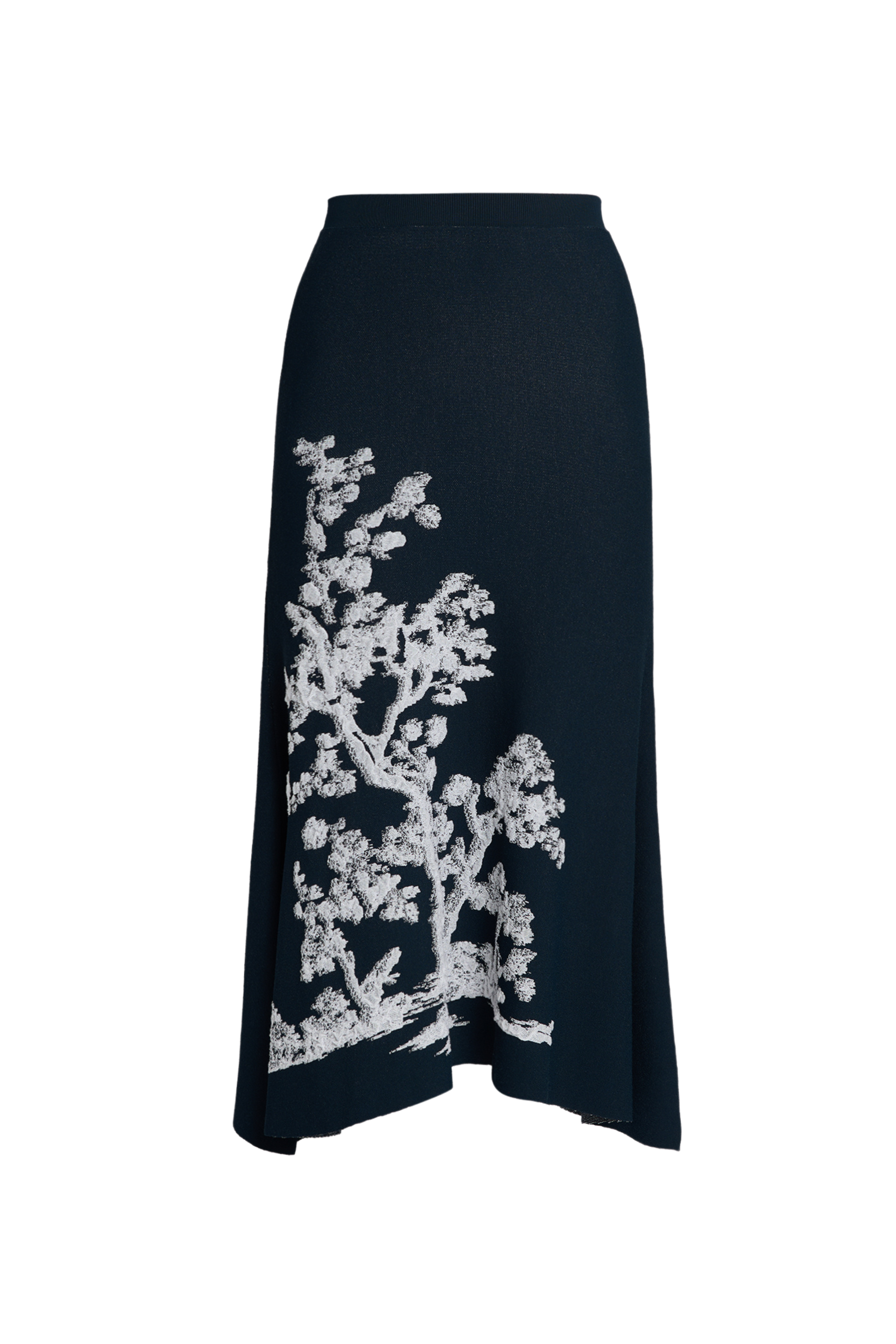 A-Line Midi Knit Skirt