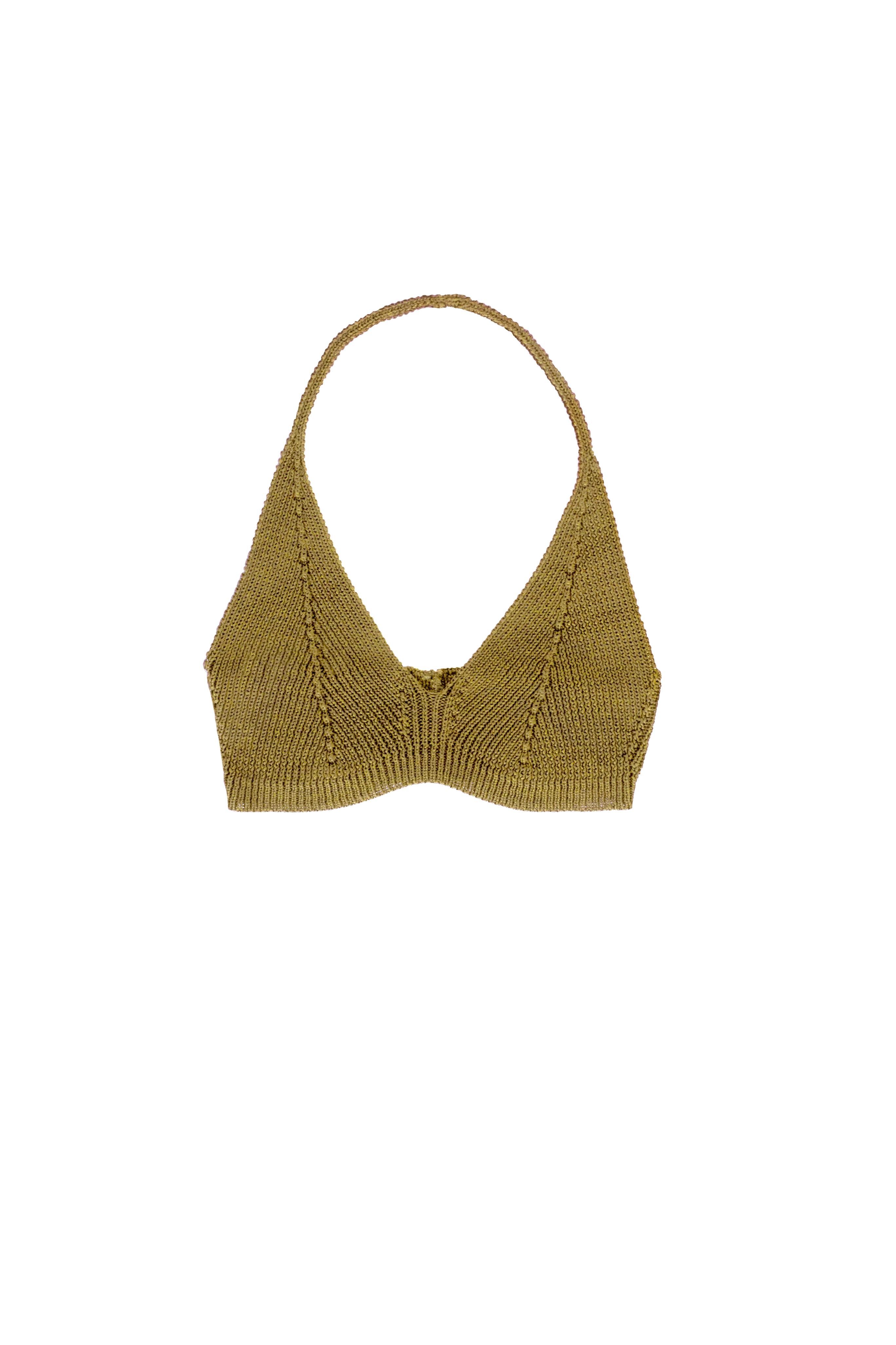 Zoe Gold Halter Bra