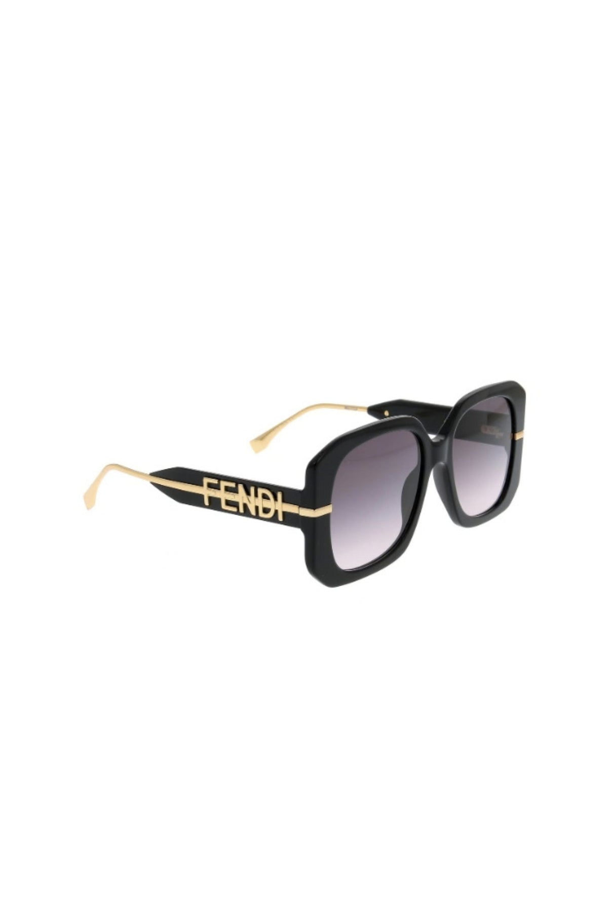 Fendigraphy Sunglasses - Shiny Black / Gradient Smoke