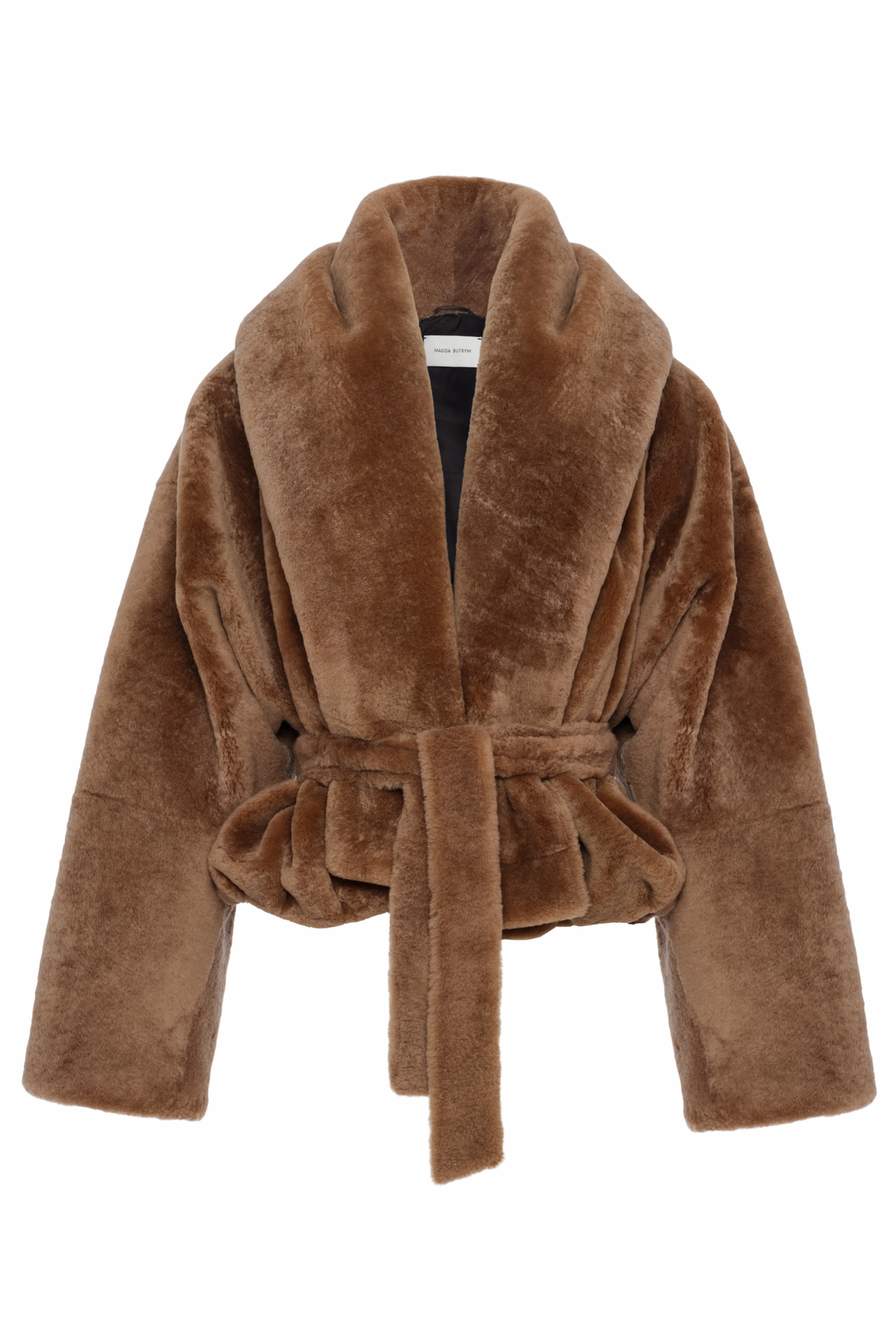Shearling Leather Jacket - Dark Brown