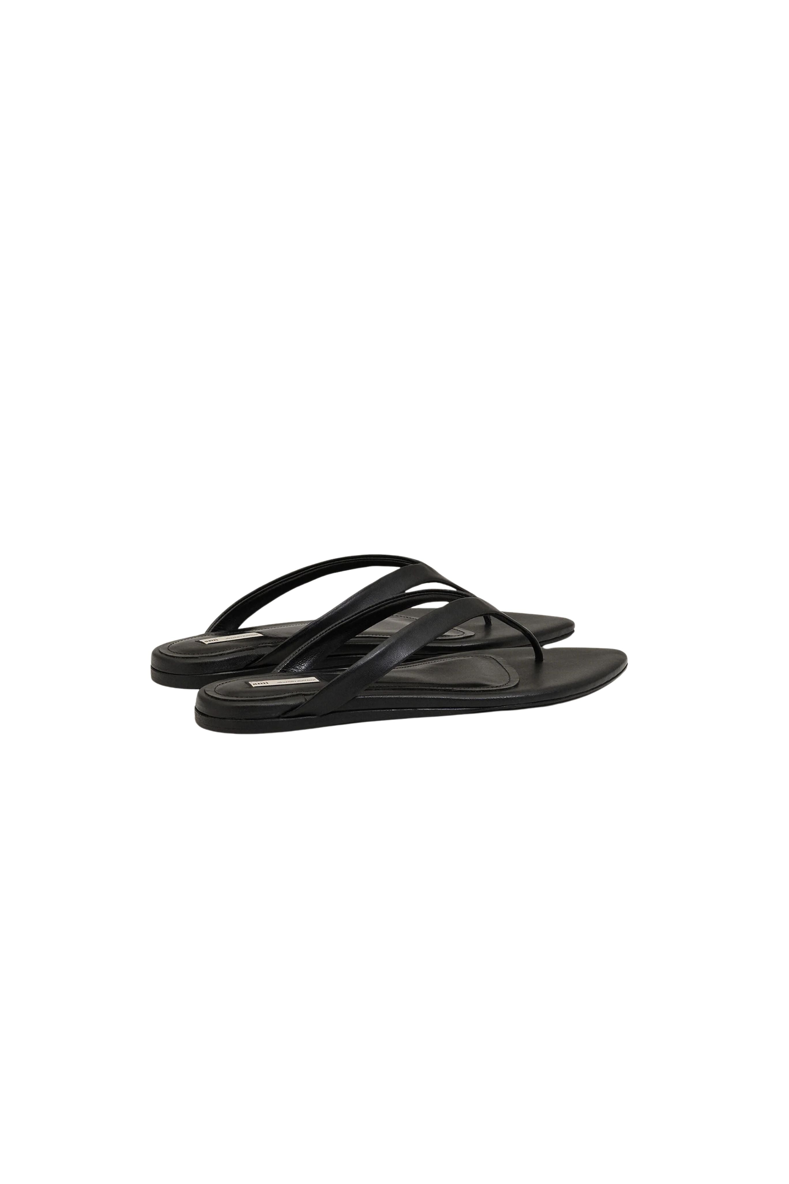 Pointed Toe Flip Flops - Black