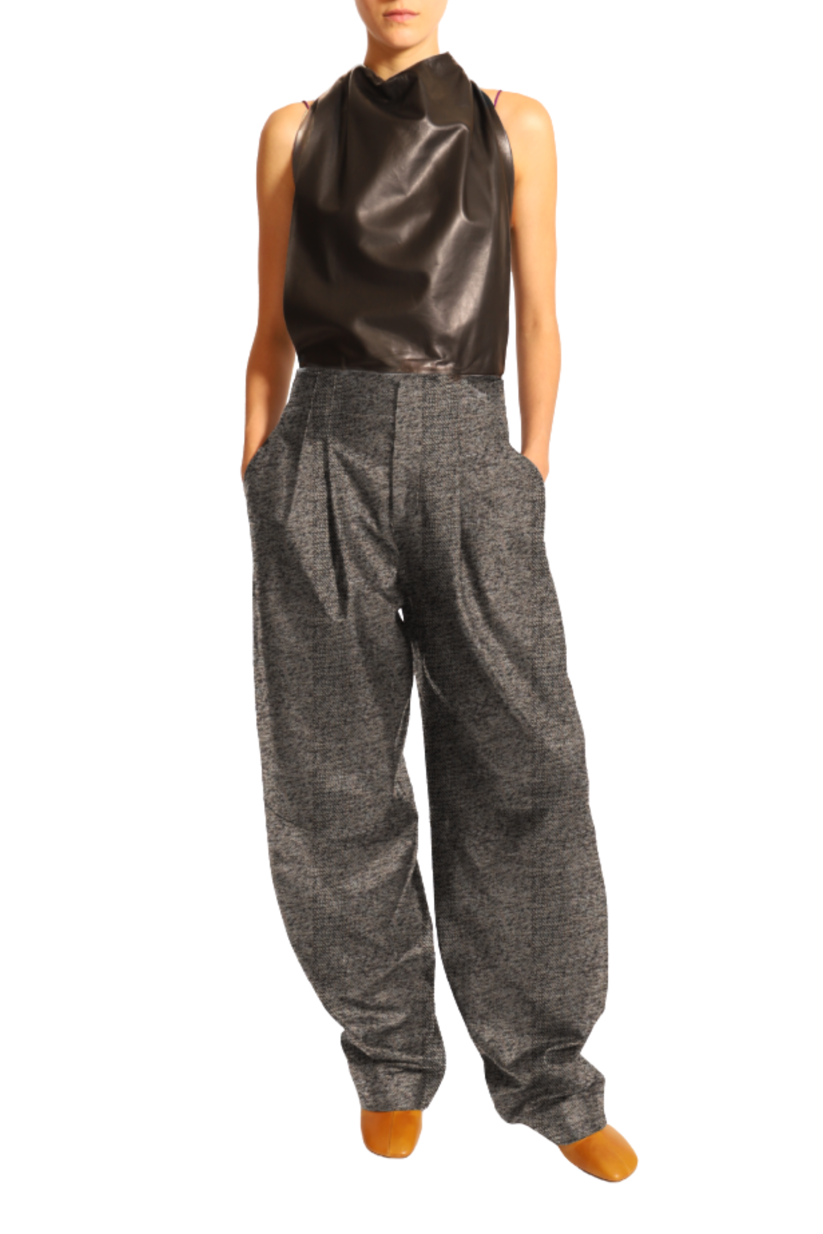 Fontana Pant In Melange Suiting