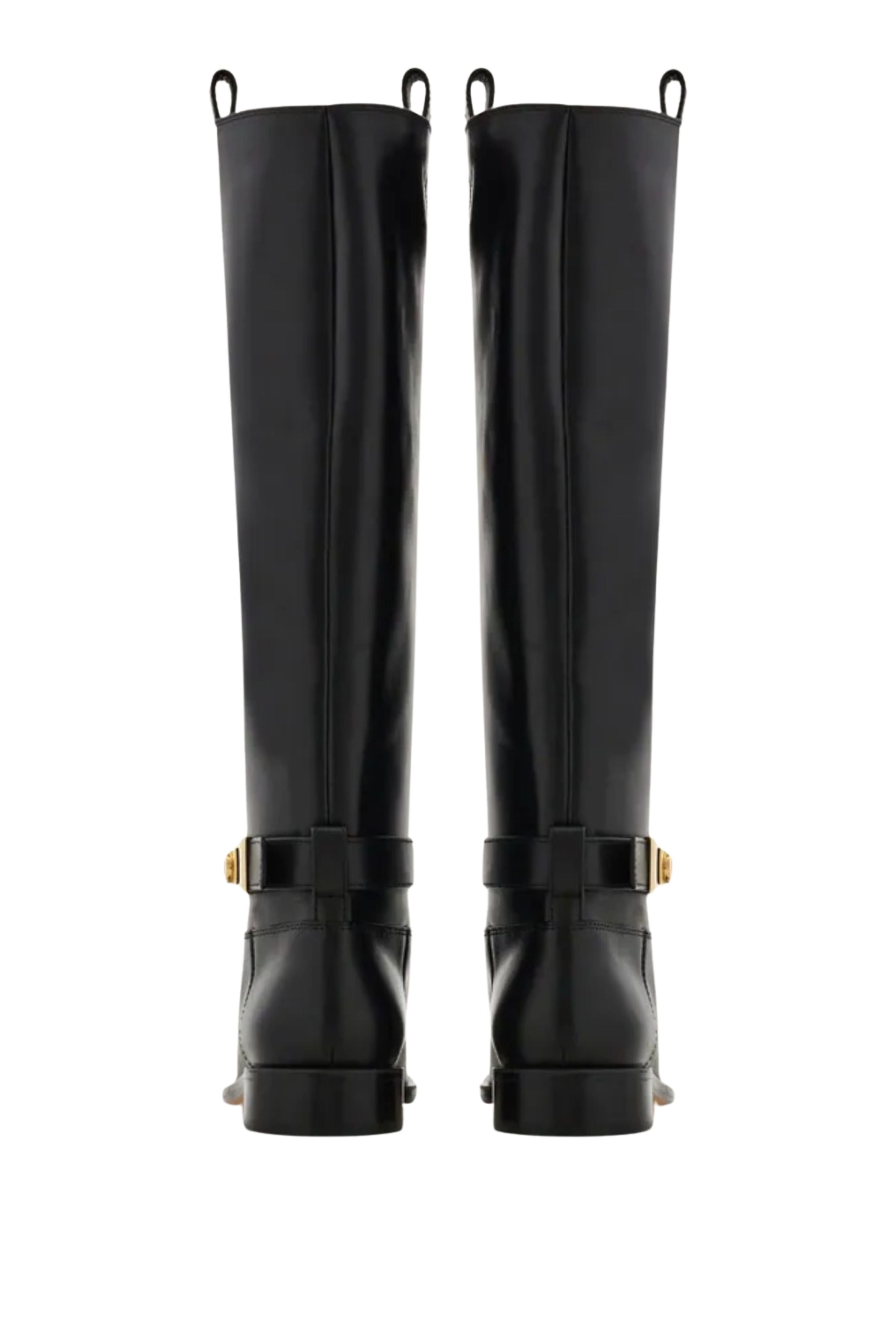 Knee High Boot with Hug Buckle Detail