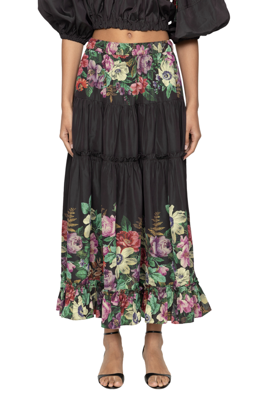 Viktoria Print Midi Skirt