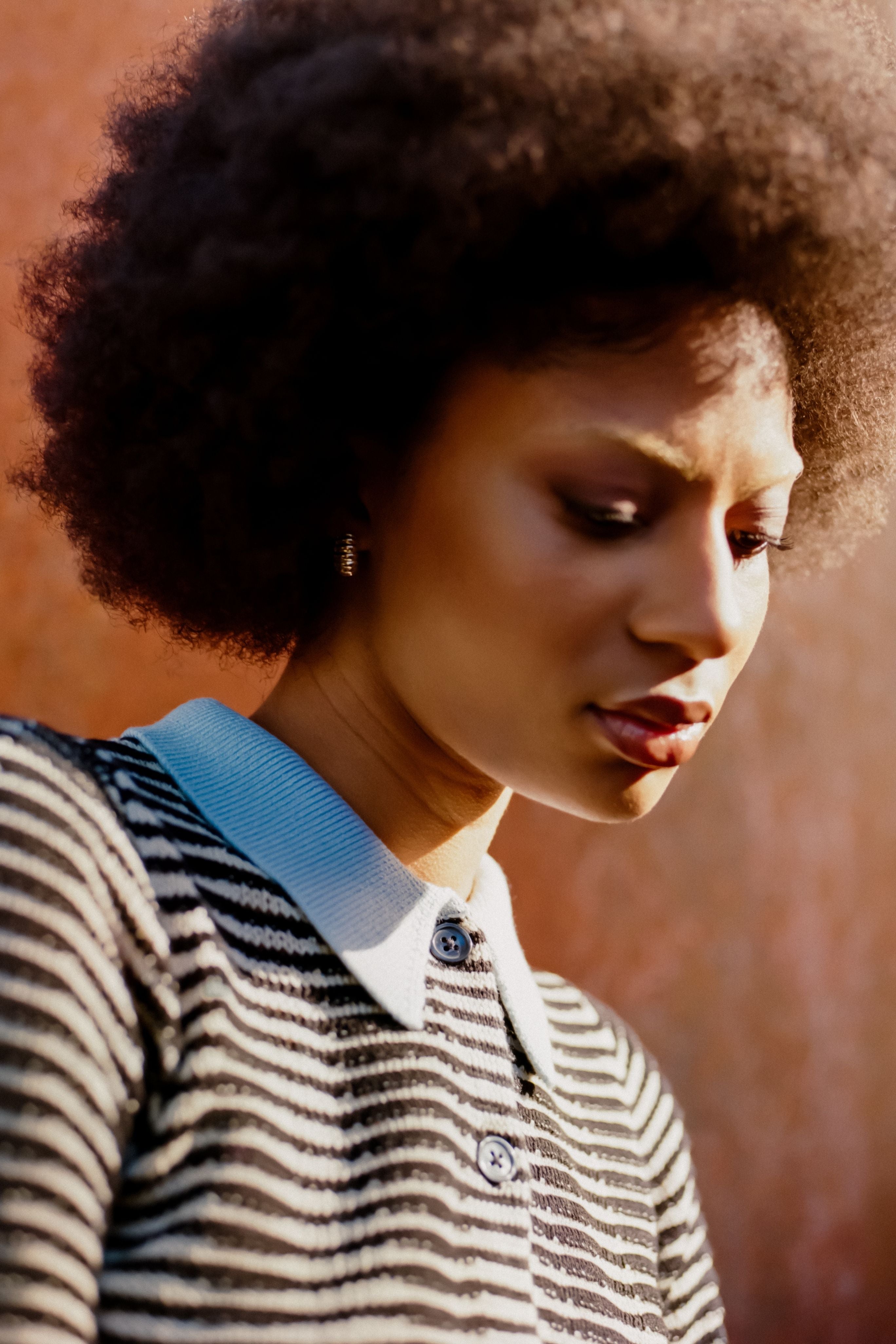 Wave Knit Short Sleeve Polo Shirt