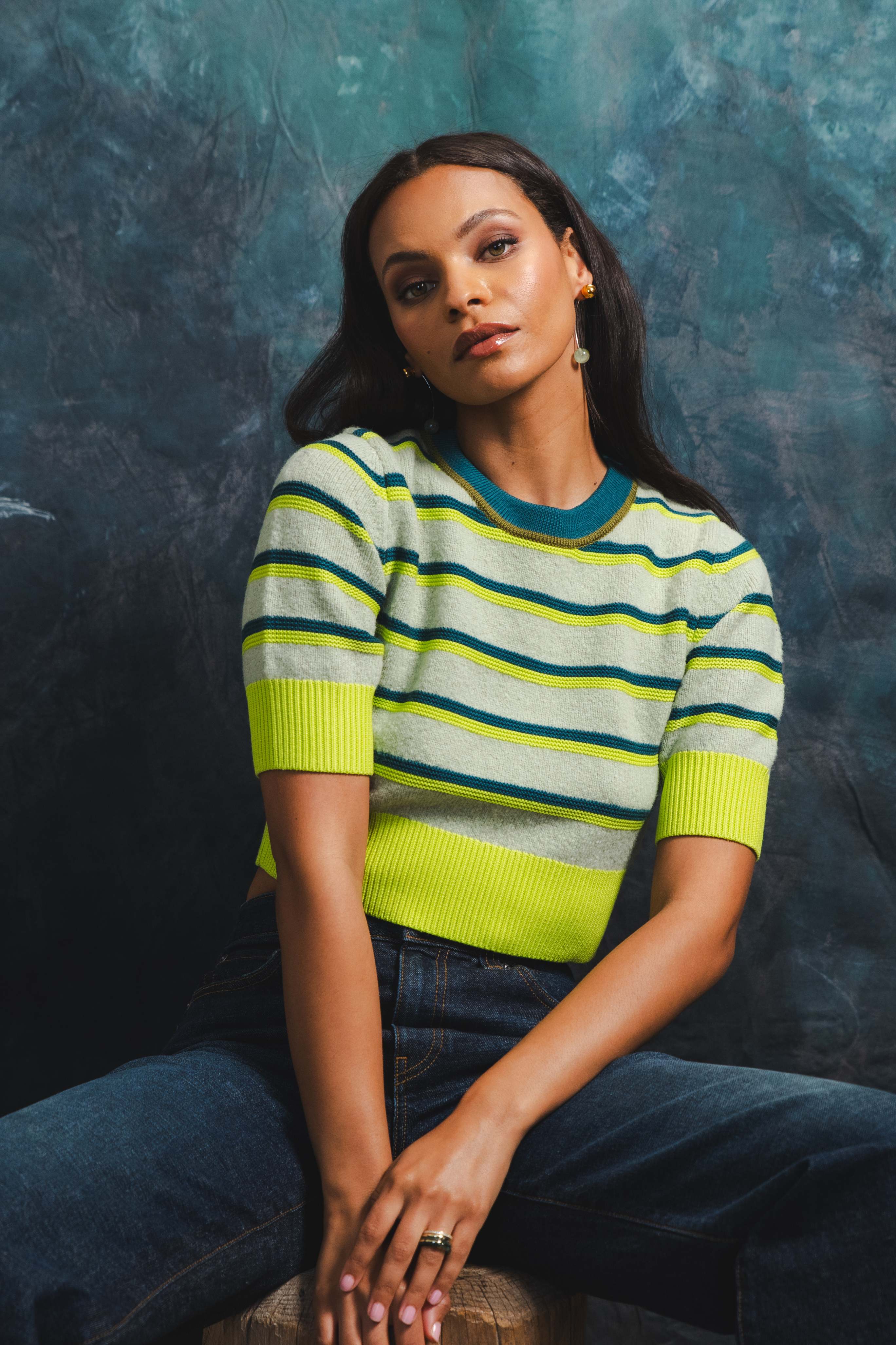 Striped Cropped Ringer Tee