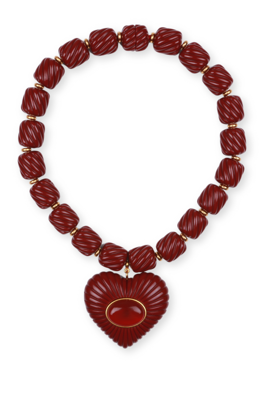 Lira Necklace in Burgundy