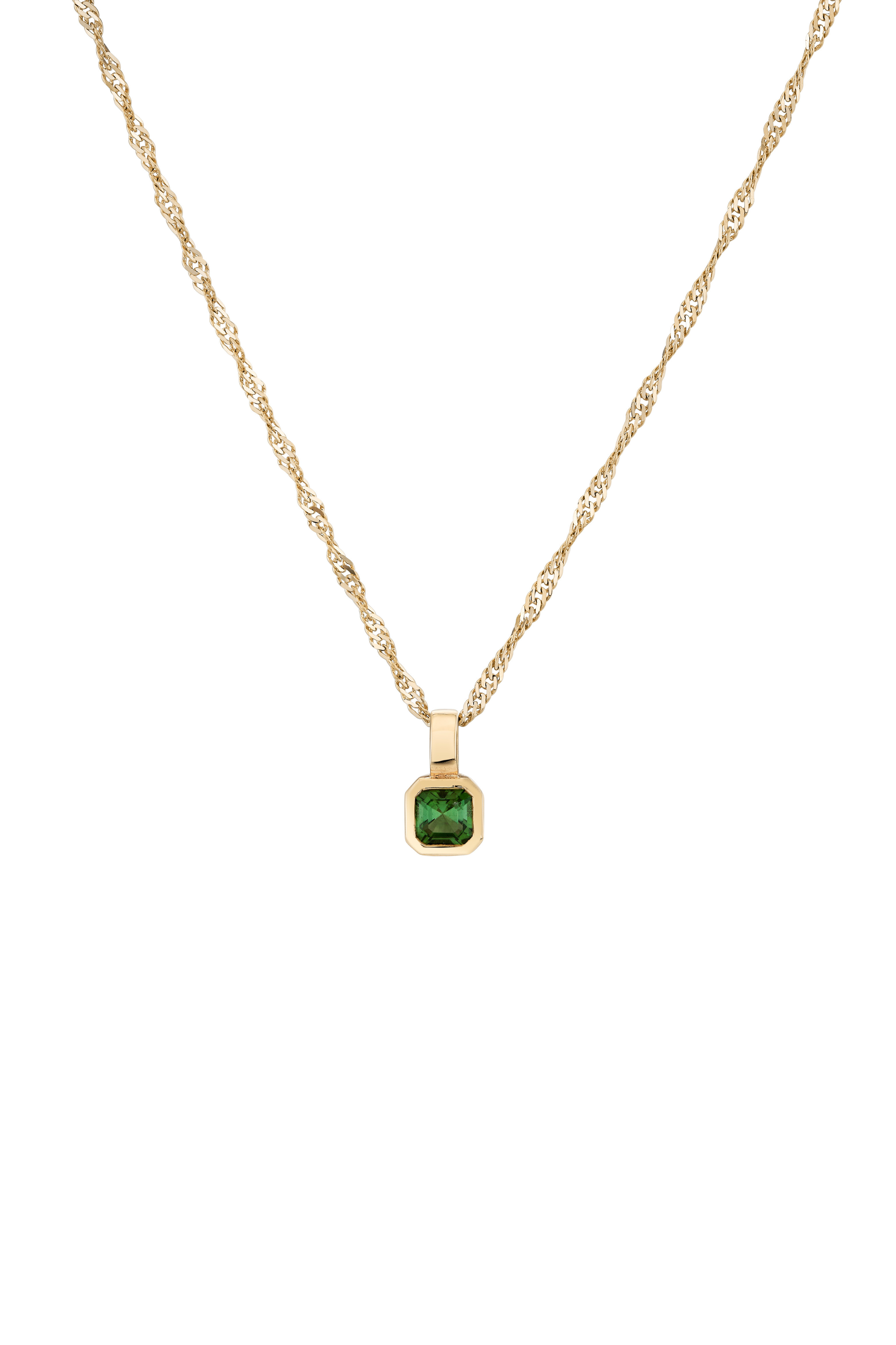 Petite Fern Asscher Necklace