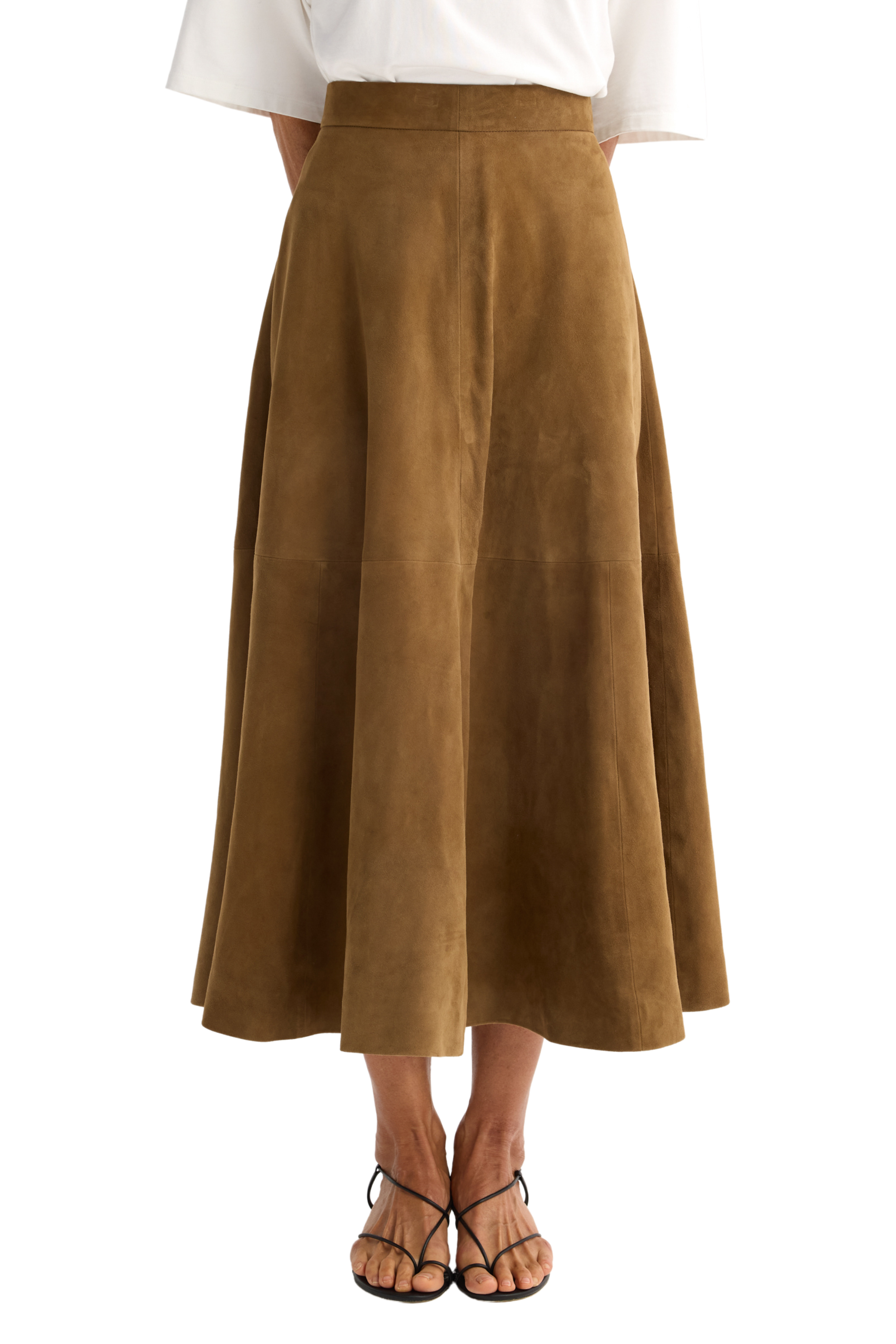 Suede A-Line Skirt