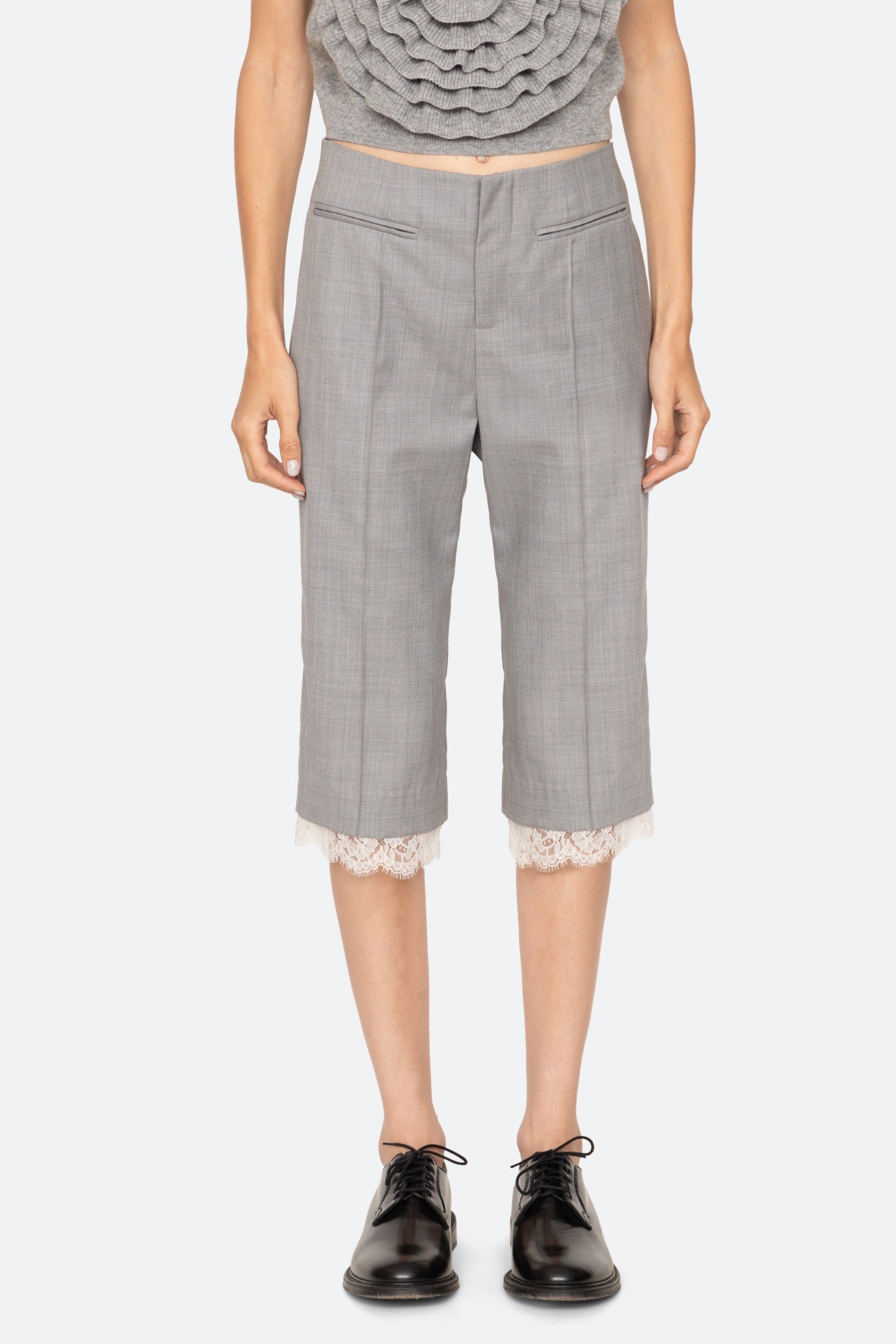 FIORA TROPICAL WOOL CAPRI PANTS (D1)