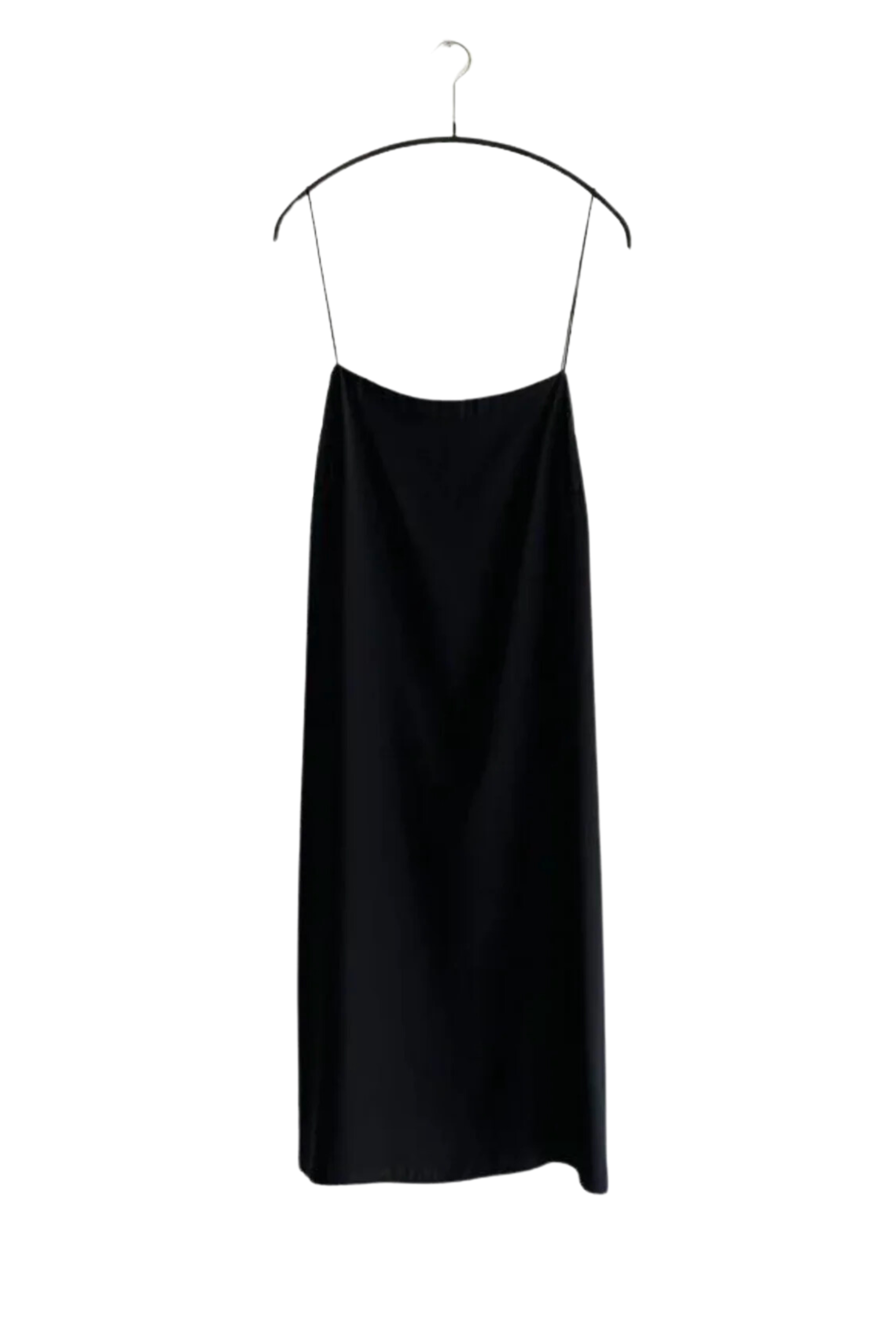 KAMPERETT Short Silk Slip Dress in Black