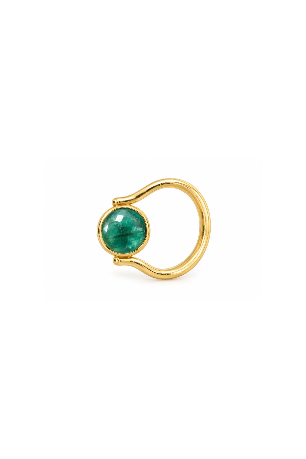 18k Stash Pendant with Cab emerald (Necklace sold separately)