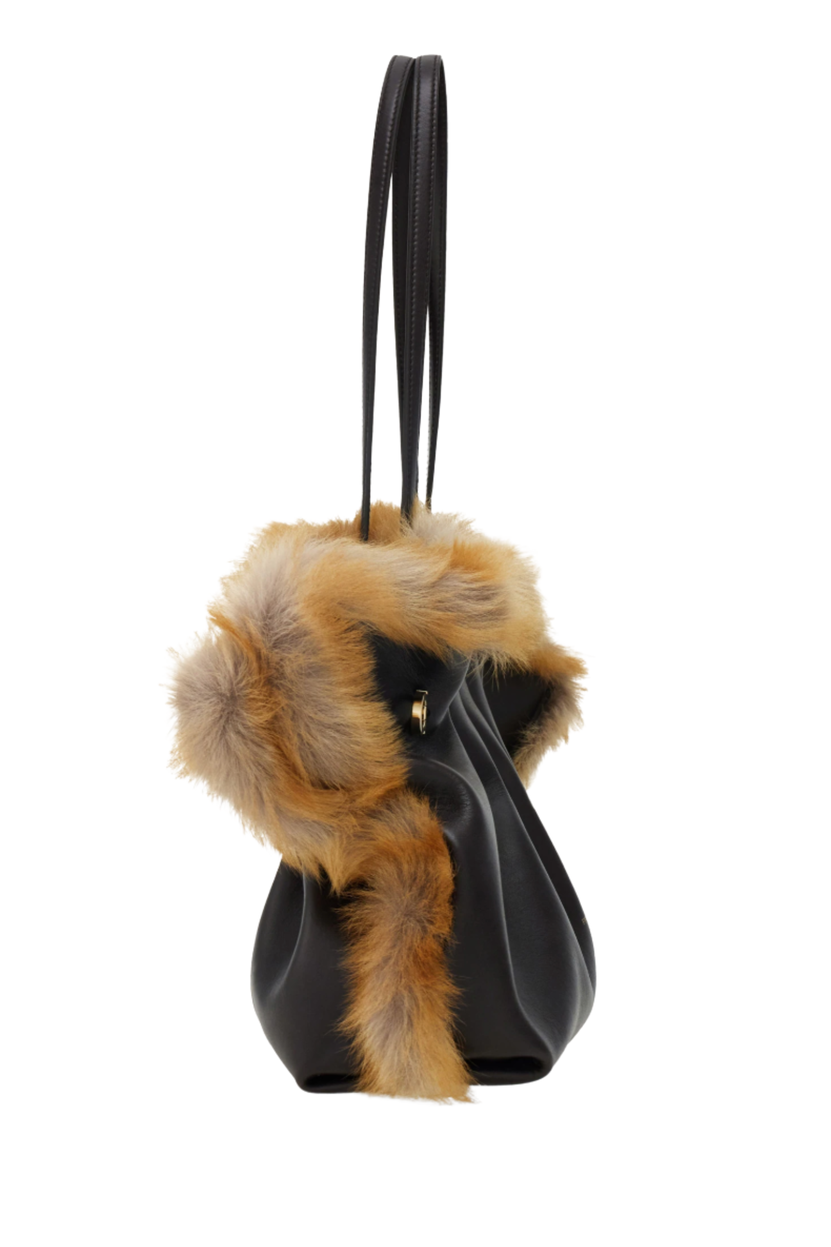Soft Bag with Fur Piping