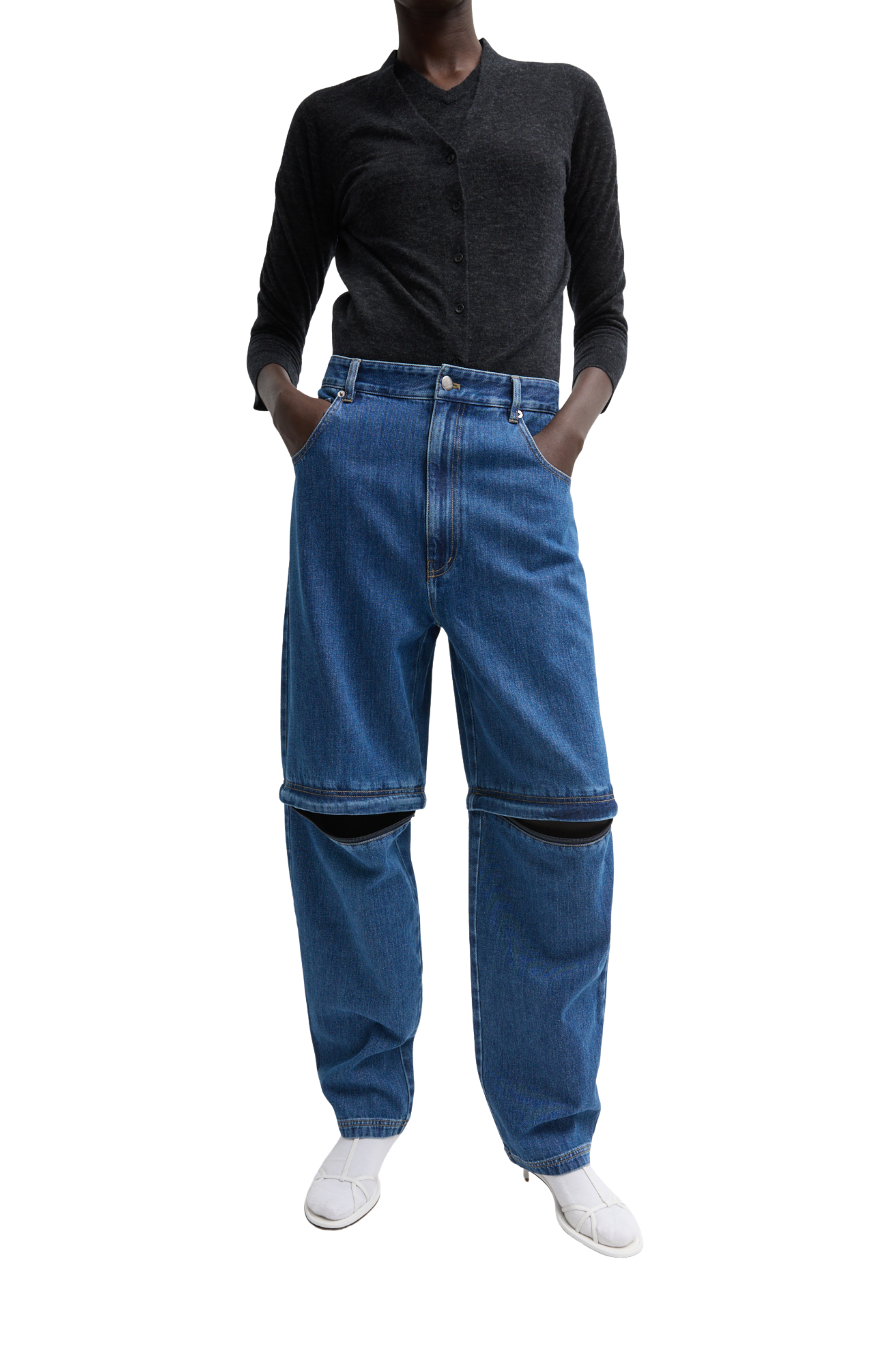 Lars Denim Convertible Zip Jean - Classic Blue