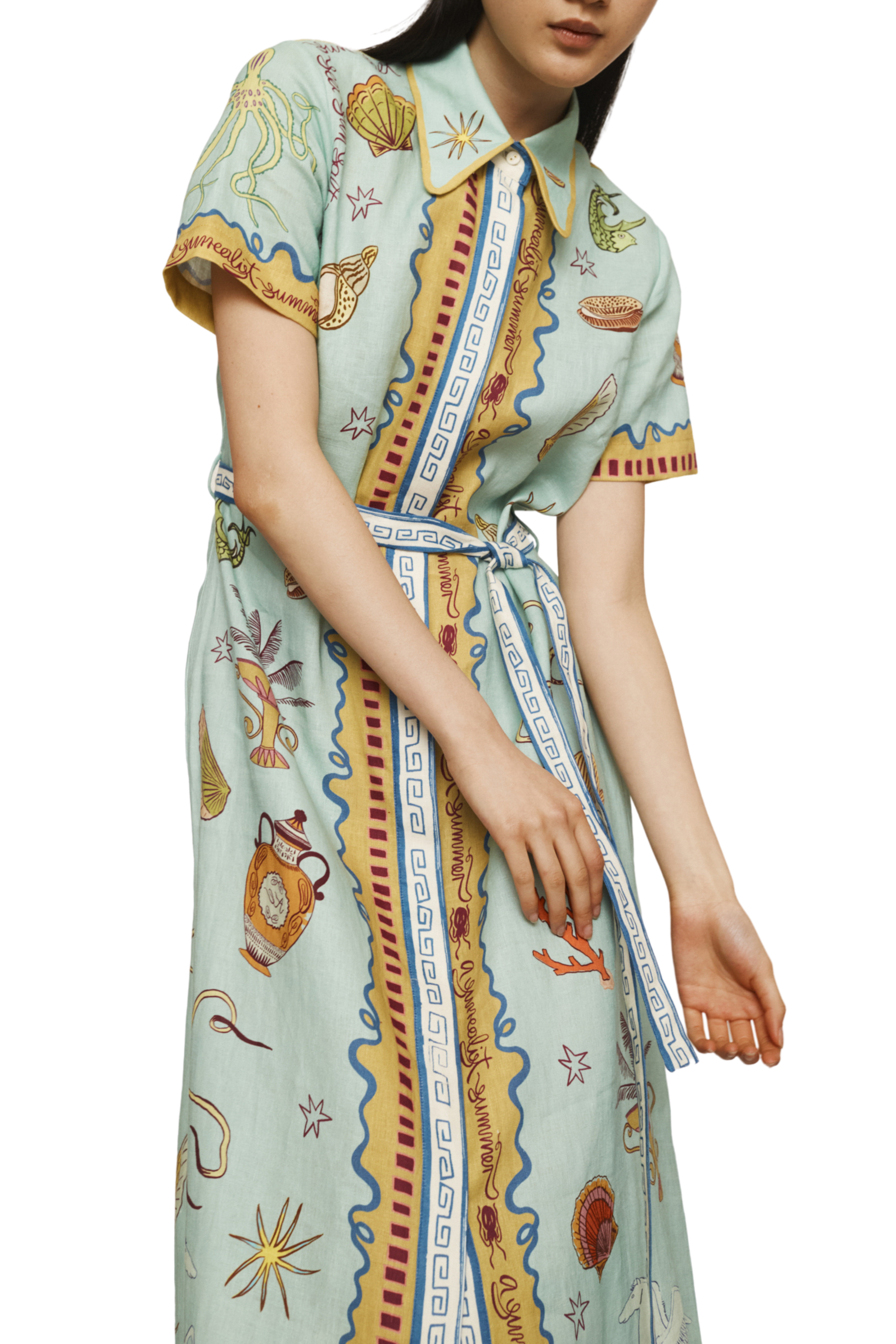 Surrealist Summer Shirtdress