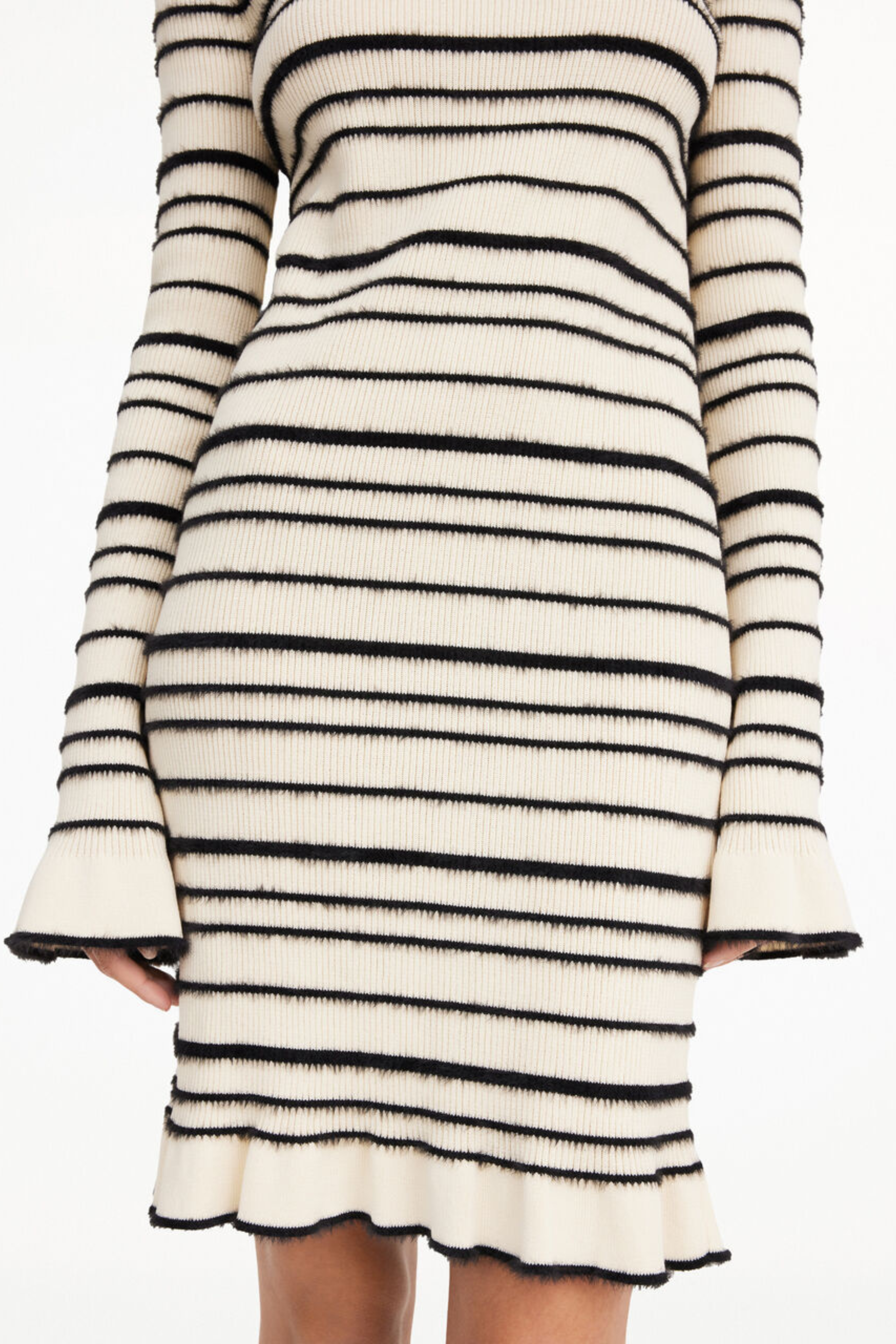 BY MALENE BIRGER Long Sleeve Mailey Stripe Knit Dress