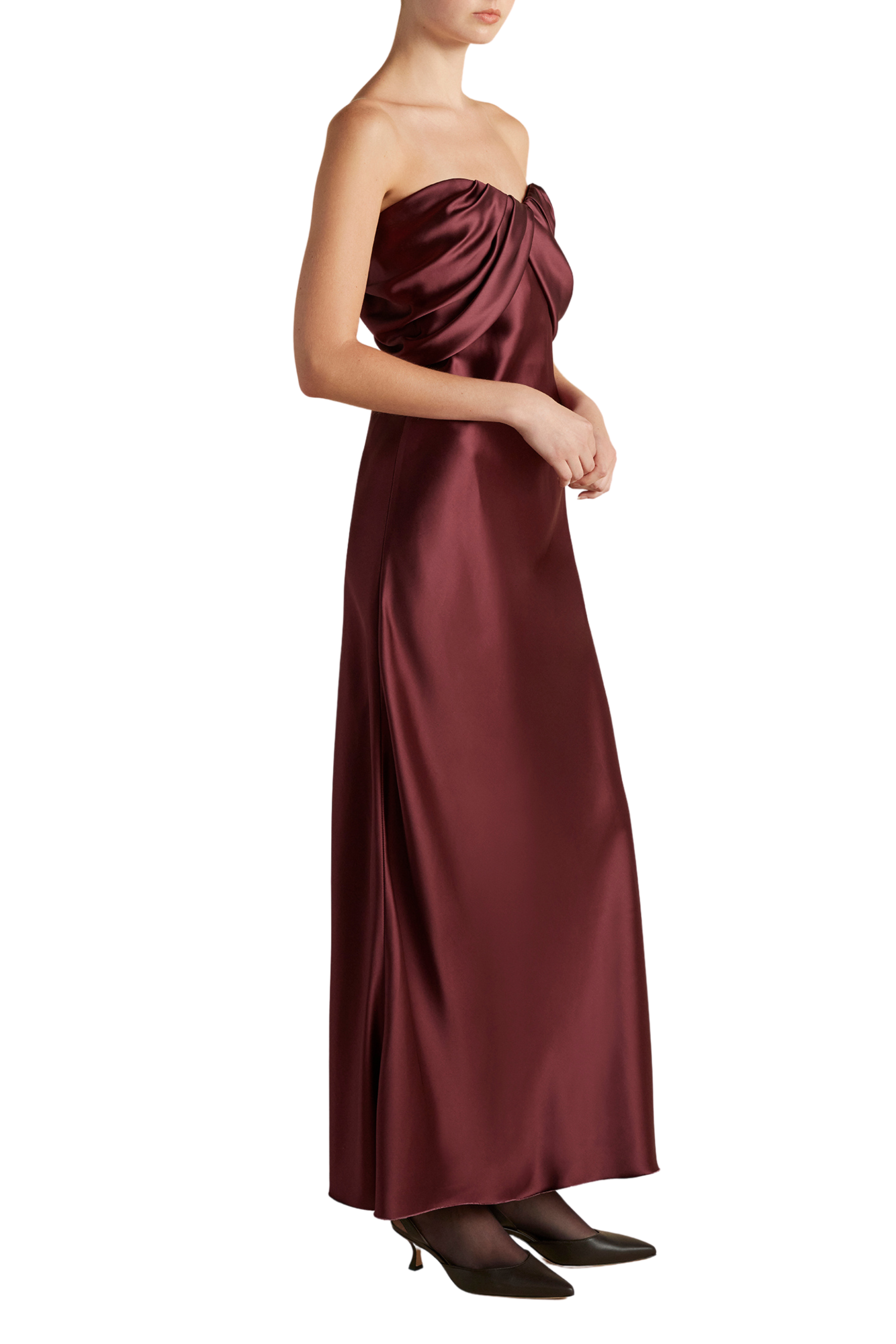 Draped Bustier Dress