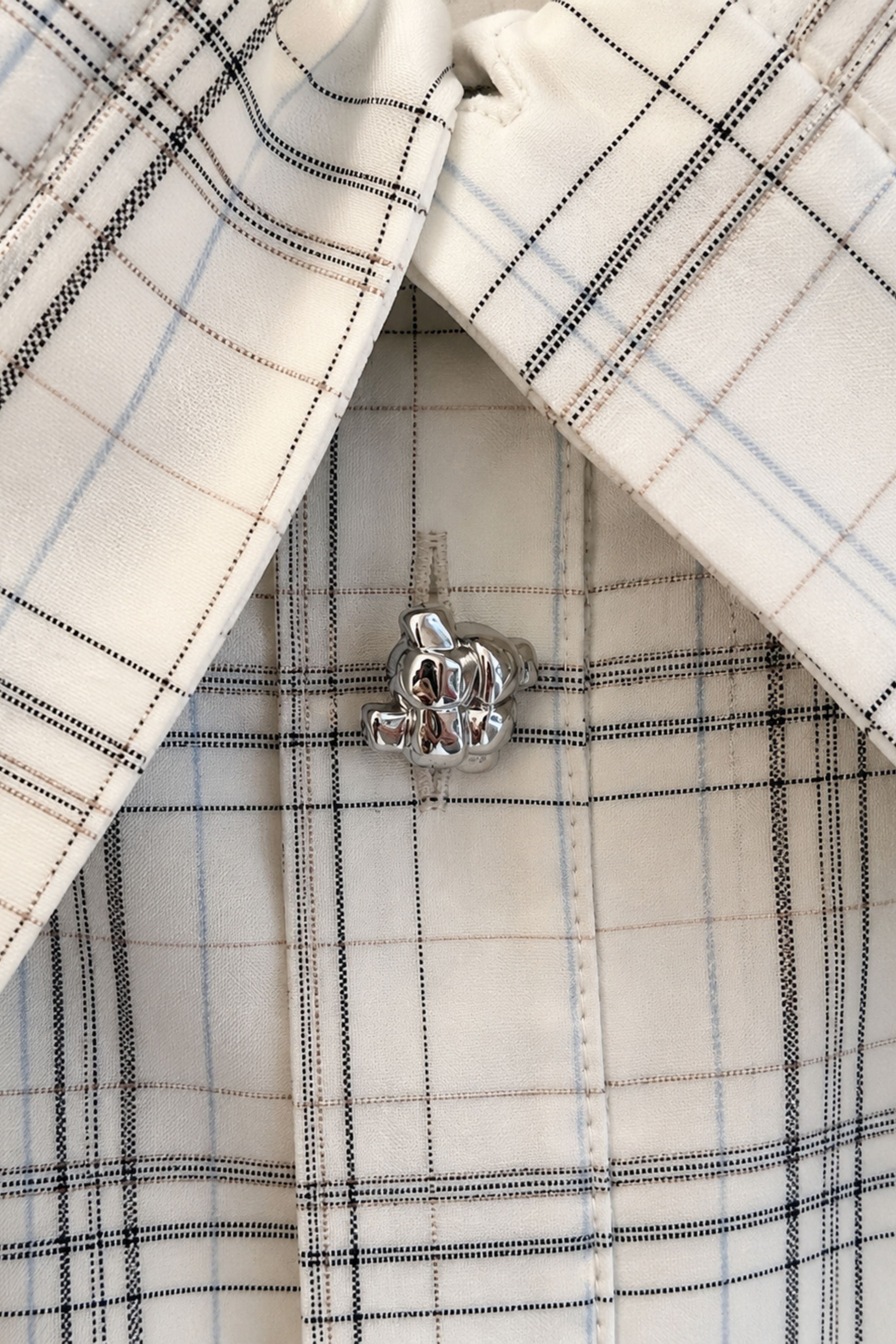 Soft Wool Check Top