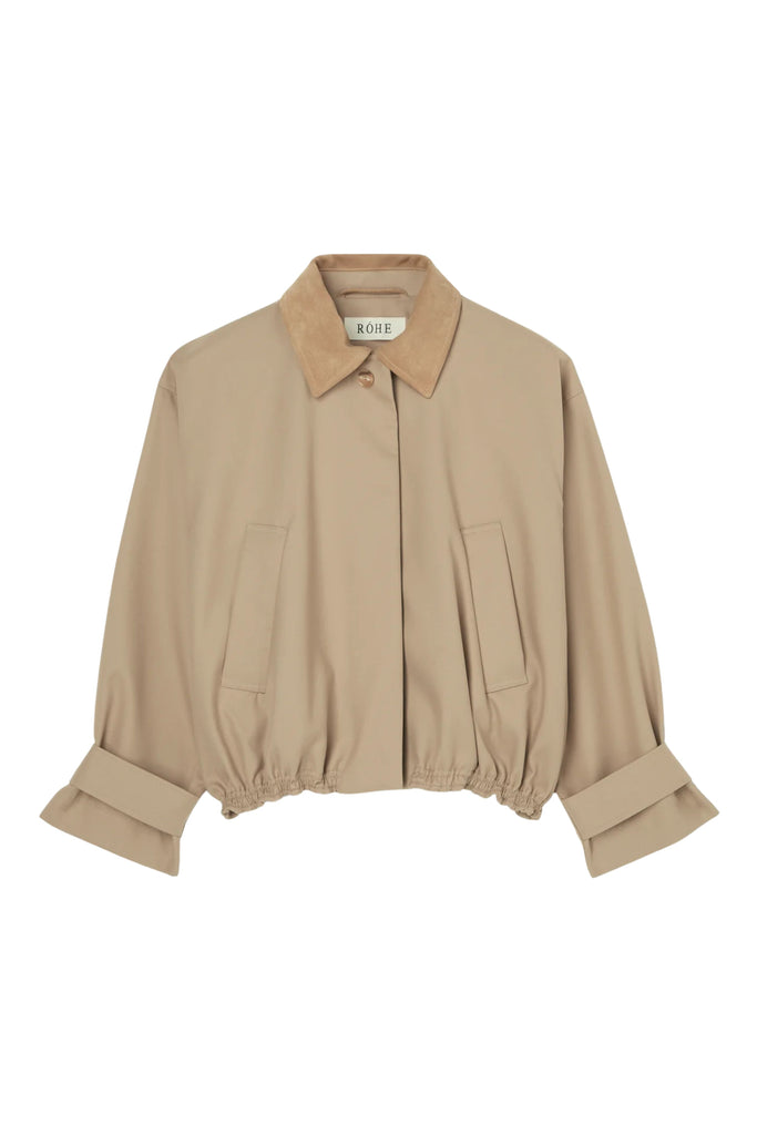 Suede Collar Blouson Jacket