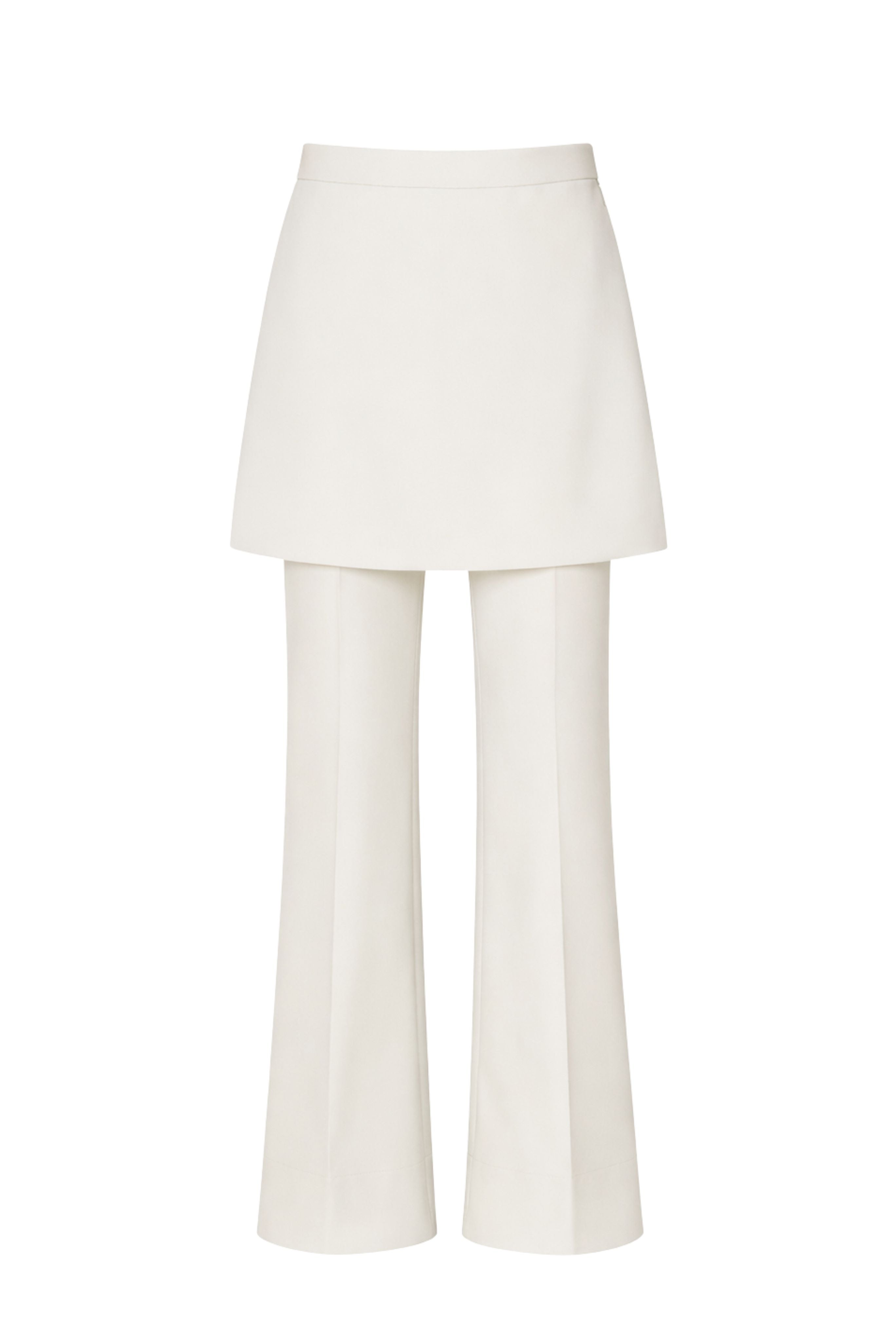 Summer Wool Flare Trouser in Putty