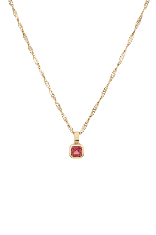 Petite Dahlia Asscher  Necklace