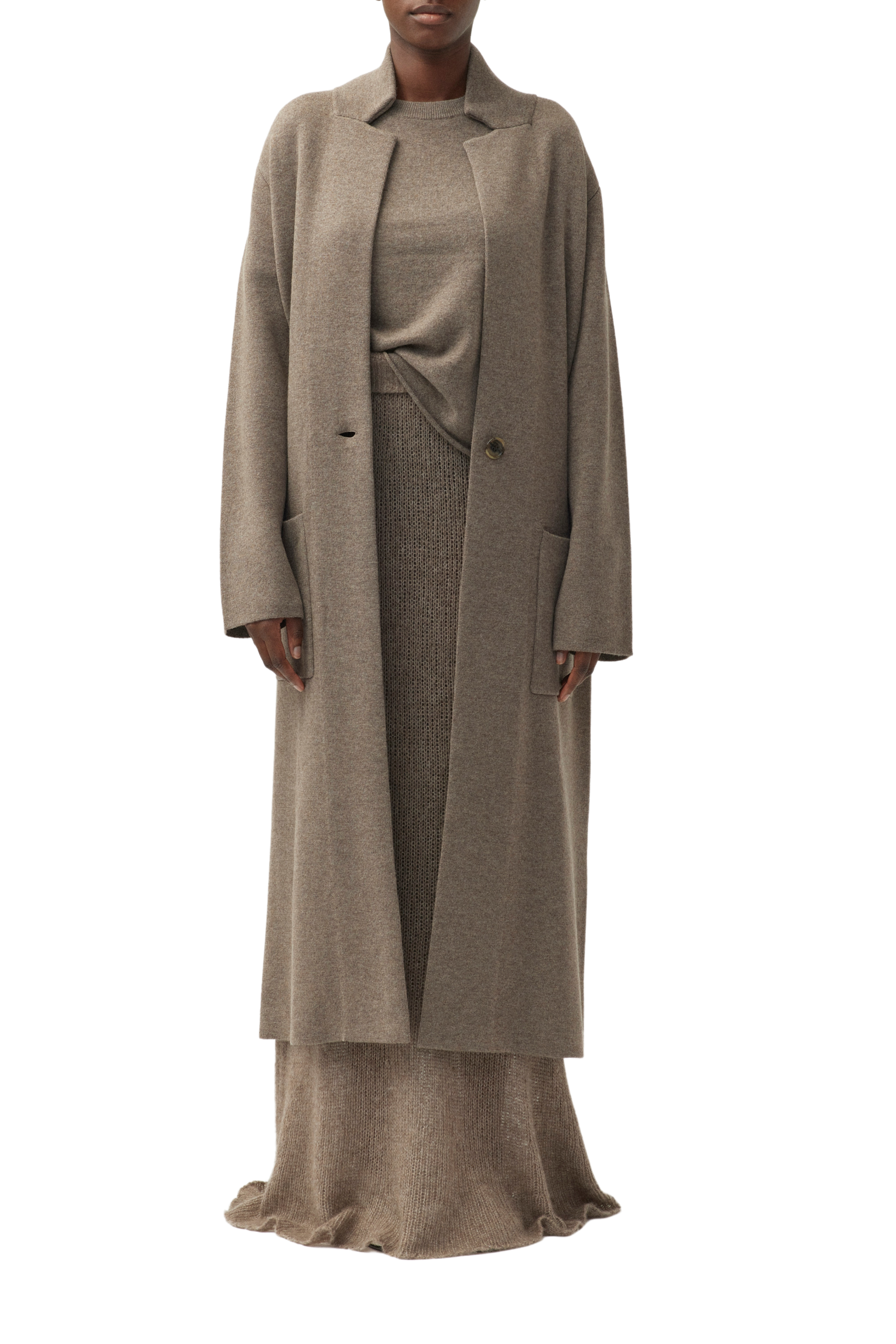 Amie Brown Cashmere Coat