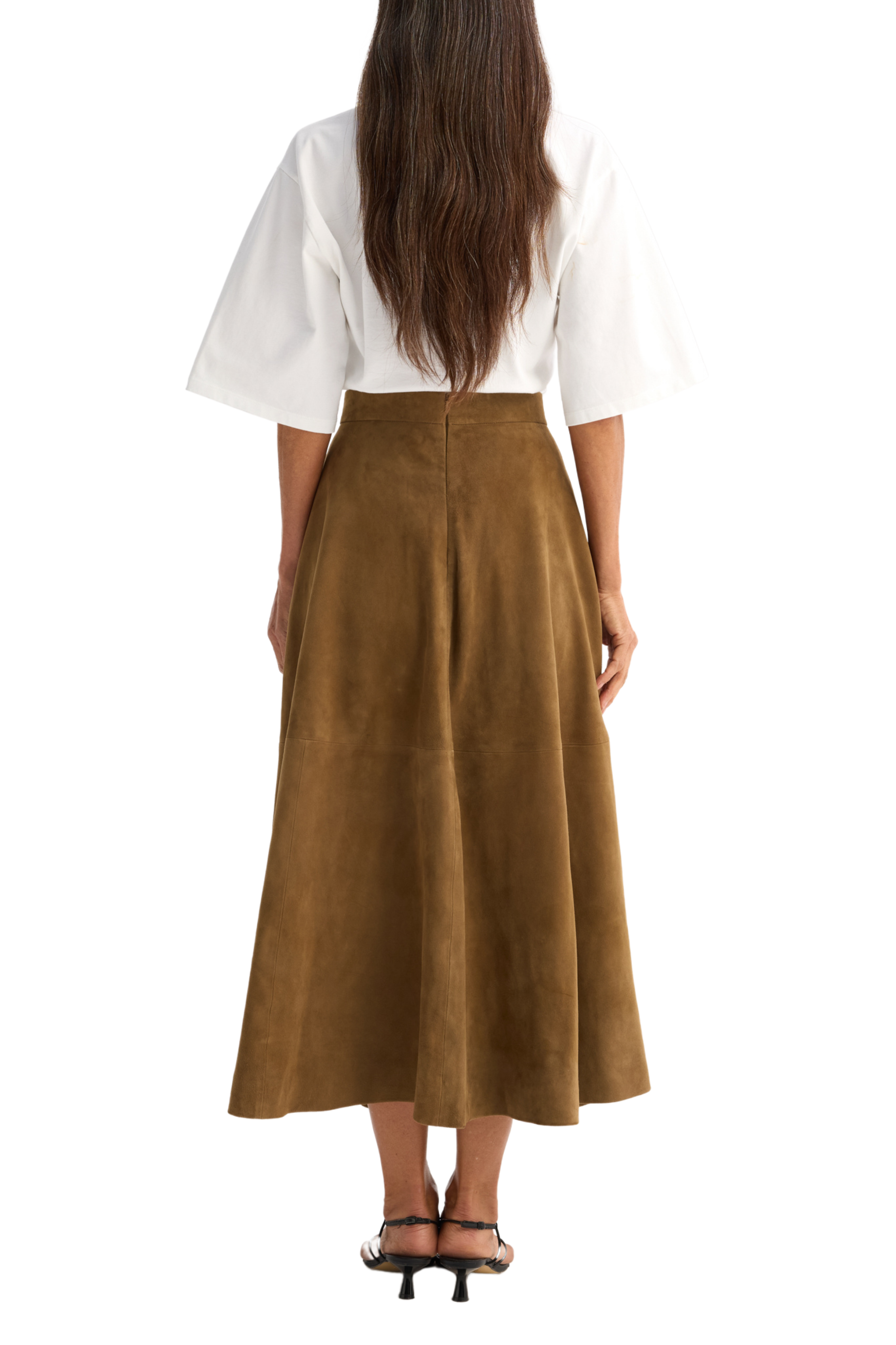 Suede A-Line Skirt