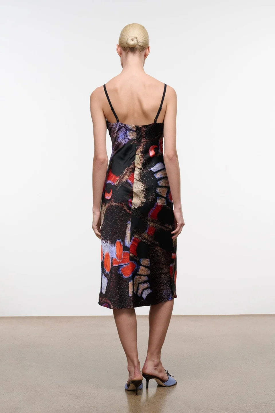 Evangeline Silk Midi Dress - Butterfly Fuchsia